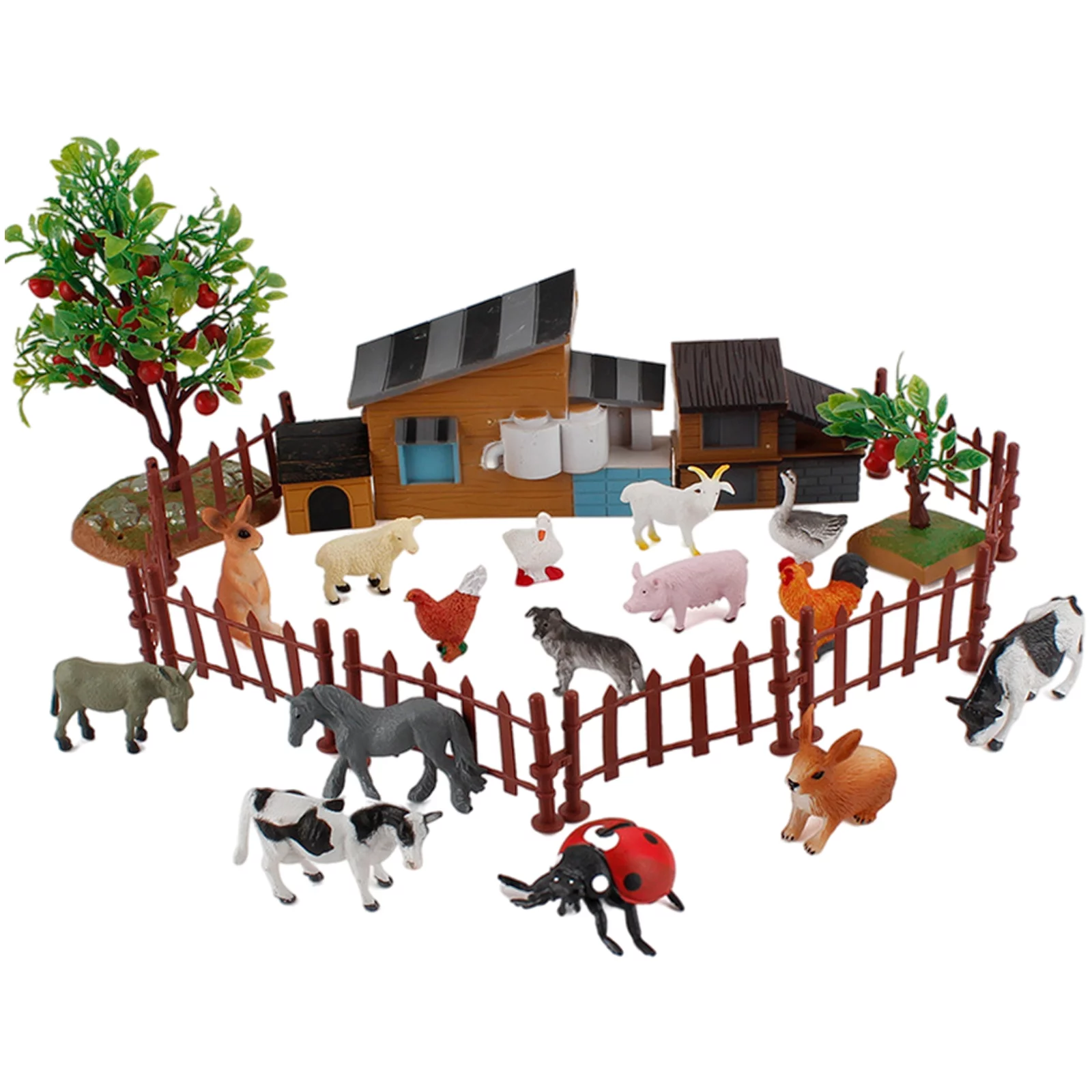 Farm Animal Figures TOY Realistic Farm Figurines Playset for Easter Kids
