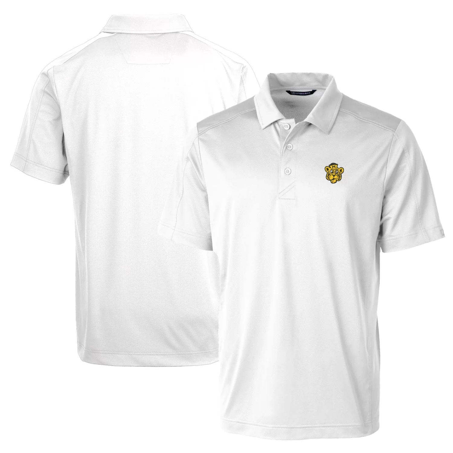 Men's Cutter & Buck White Missouri Tigers Team Logo Big & Tall Prospect Textured Stretch Polo