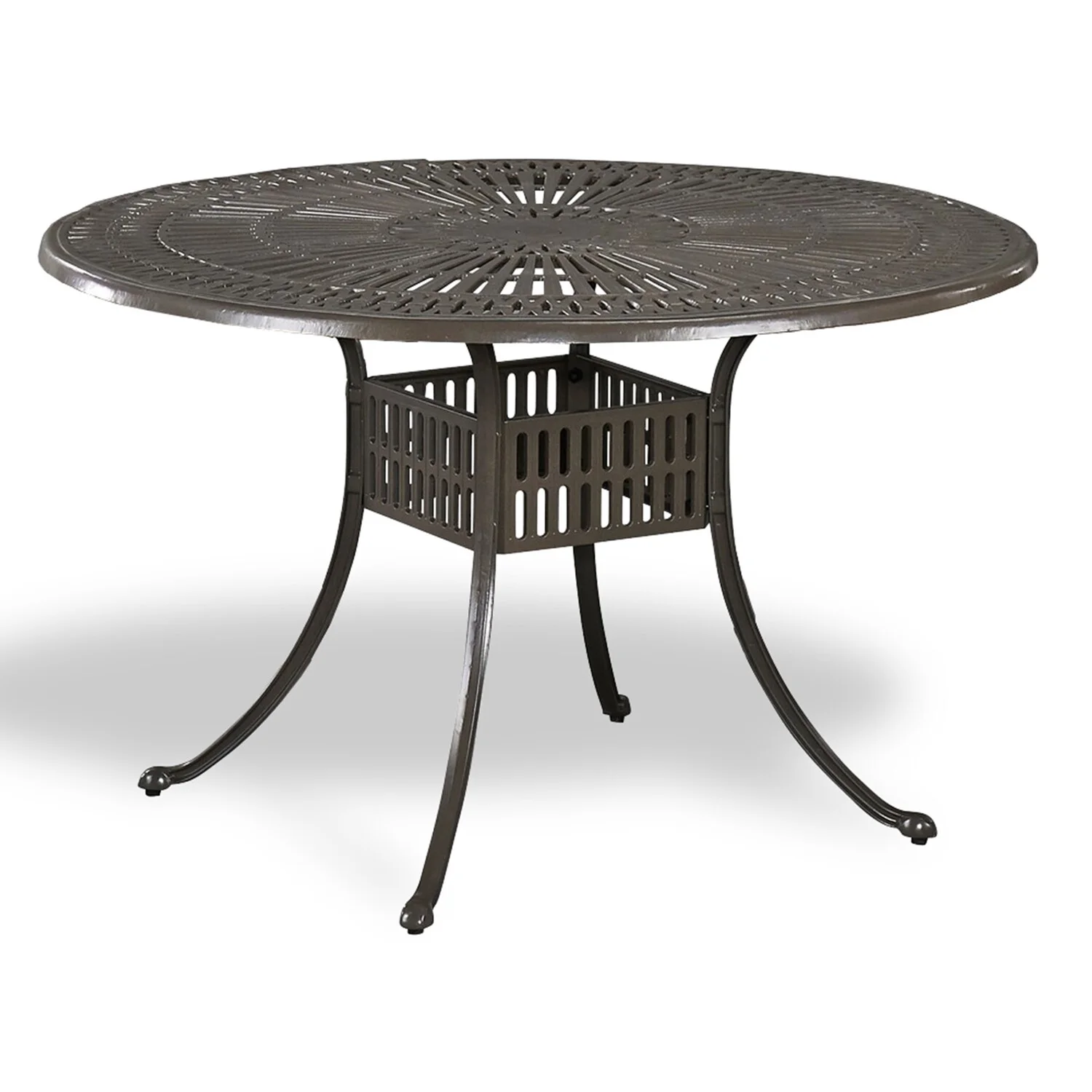 Homestyles Grenada Aluminum 5 Piece Outdoor Dining Set in Charcoal