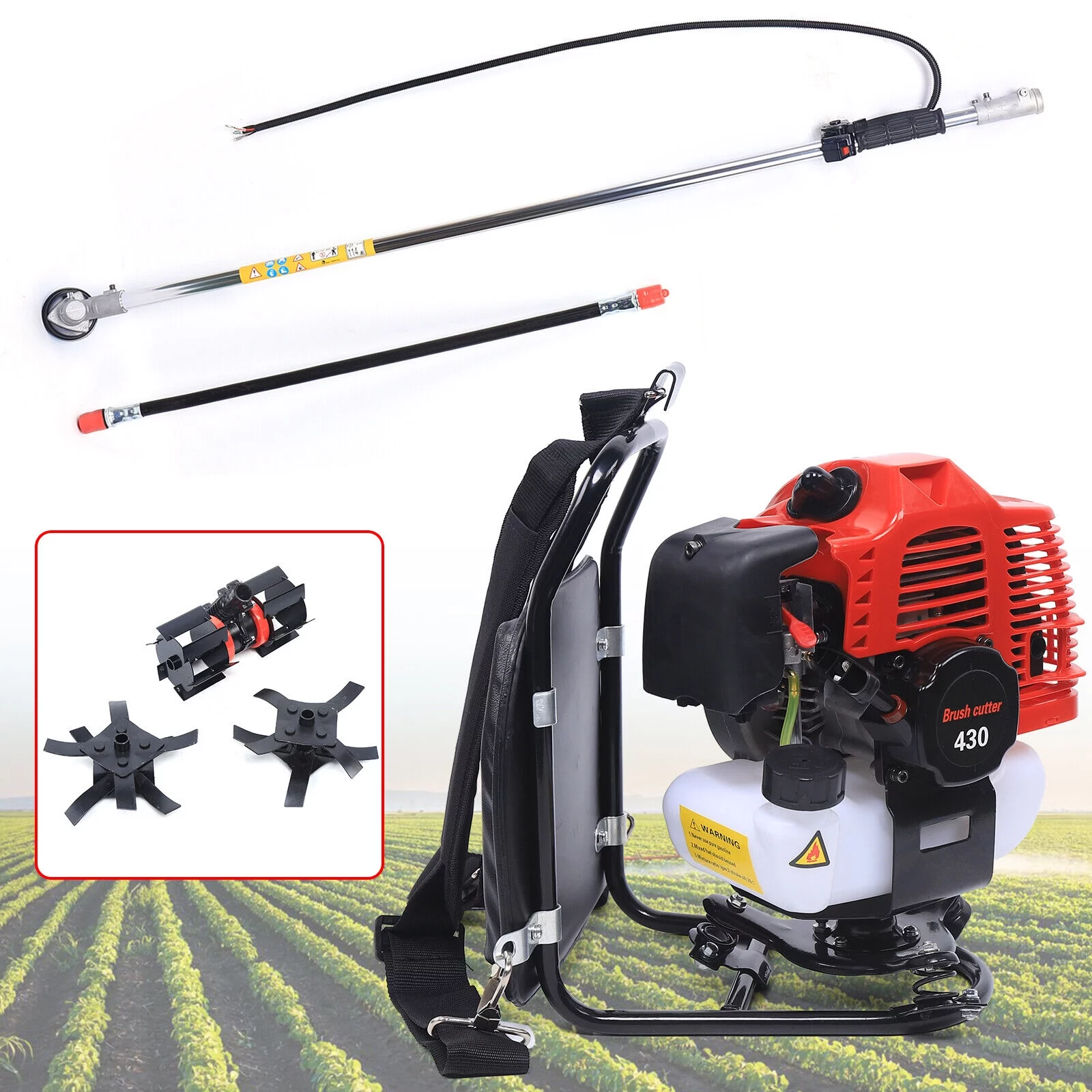43CC Gas Power Brush Cutter Grass Trimmer Powerful Cutter for Garden Mowing Tool