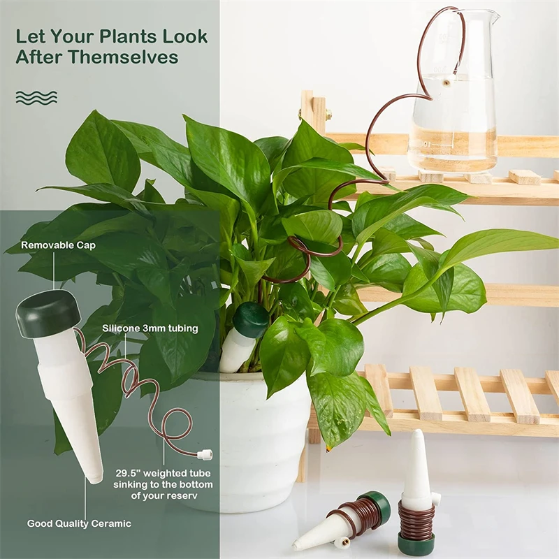 Self Plant Watering Device Automatic Watering Spike Stake Plant Self Drip Irrigation Slow Release Water Dripper  Plant Poured