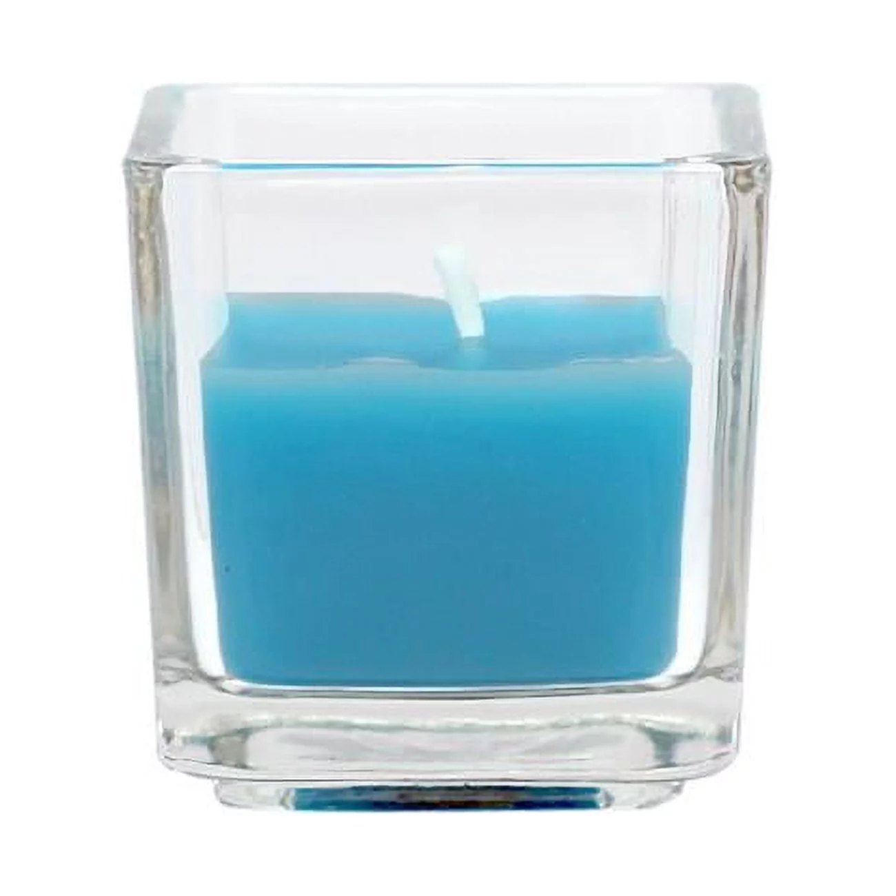 Jeco CVZ-038-8 Square Glass Votive Candles, Turquoise - 96 Piece