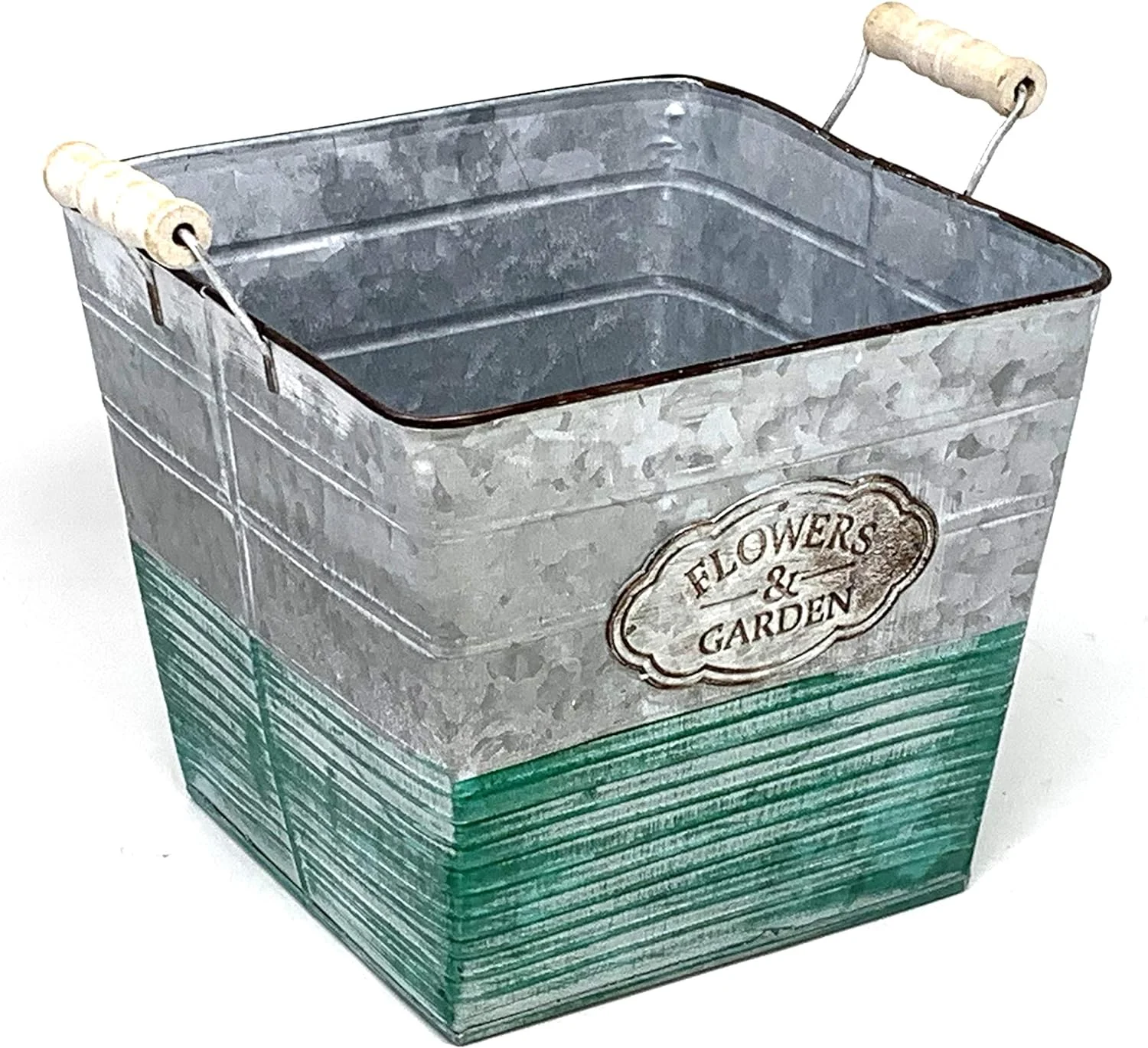 Galvanized Planter Indoor and Outdoor Decoration-Square-9