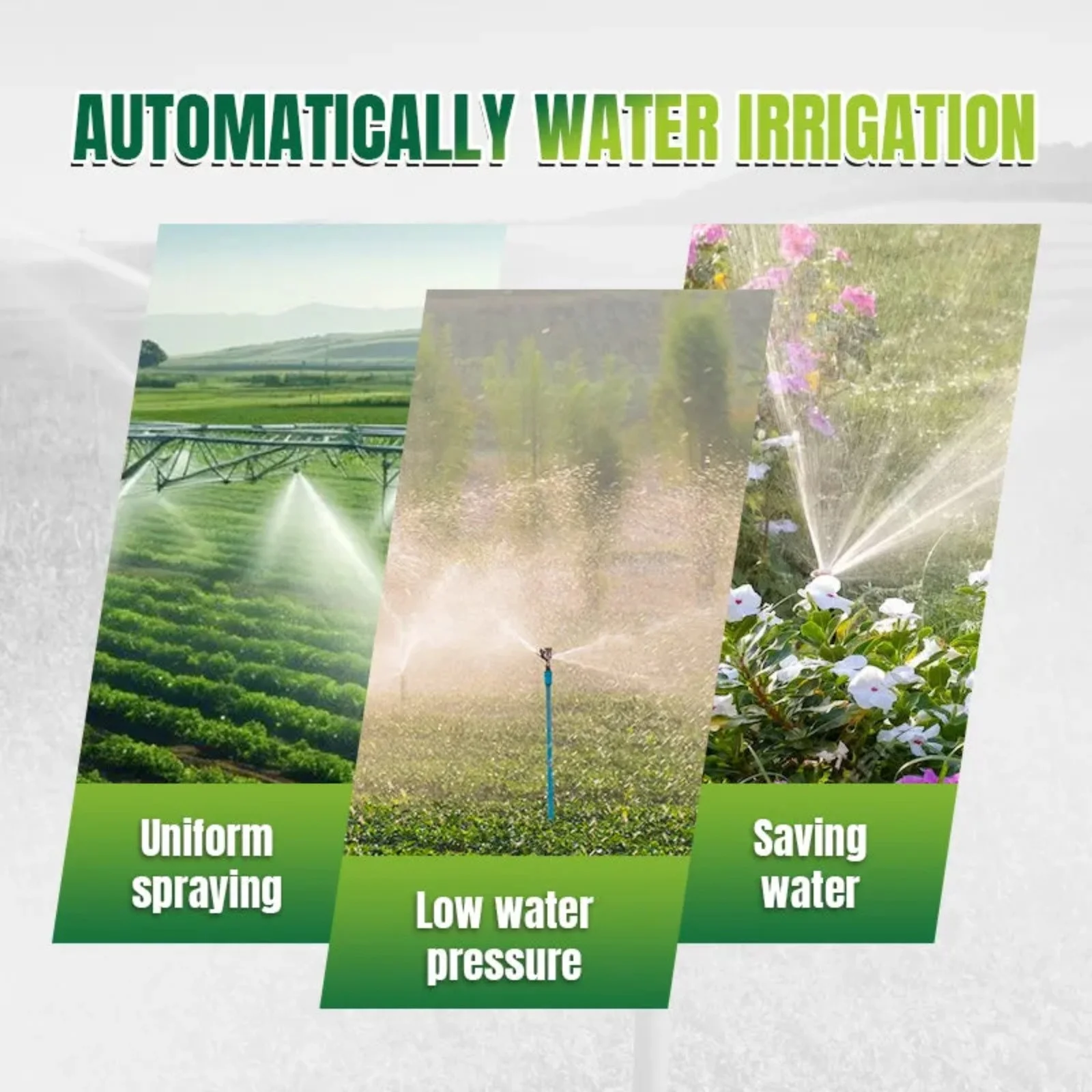 GuLuBin Kitchen Sink Faucet Replacement Parts Universal Automatic Rotating Sprinkler Copper 2 Pronged 4 Prong Nozzle 4 Points Automatic Rotating Watering Device Garden Irrigation Water