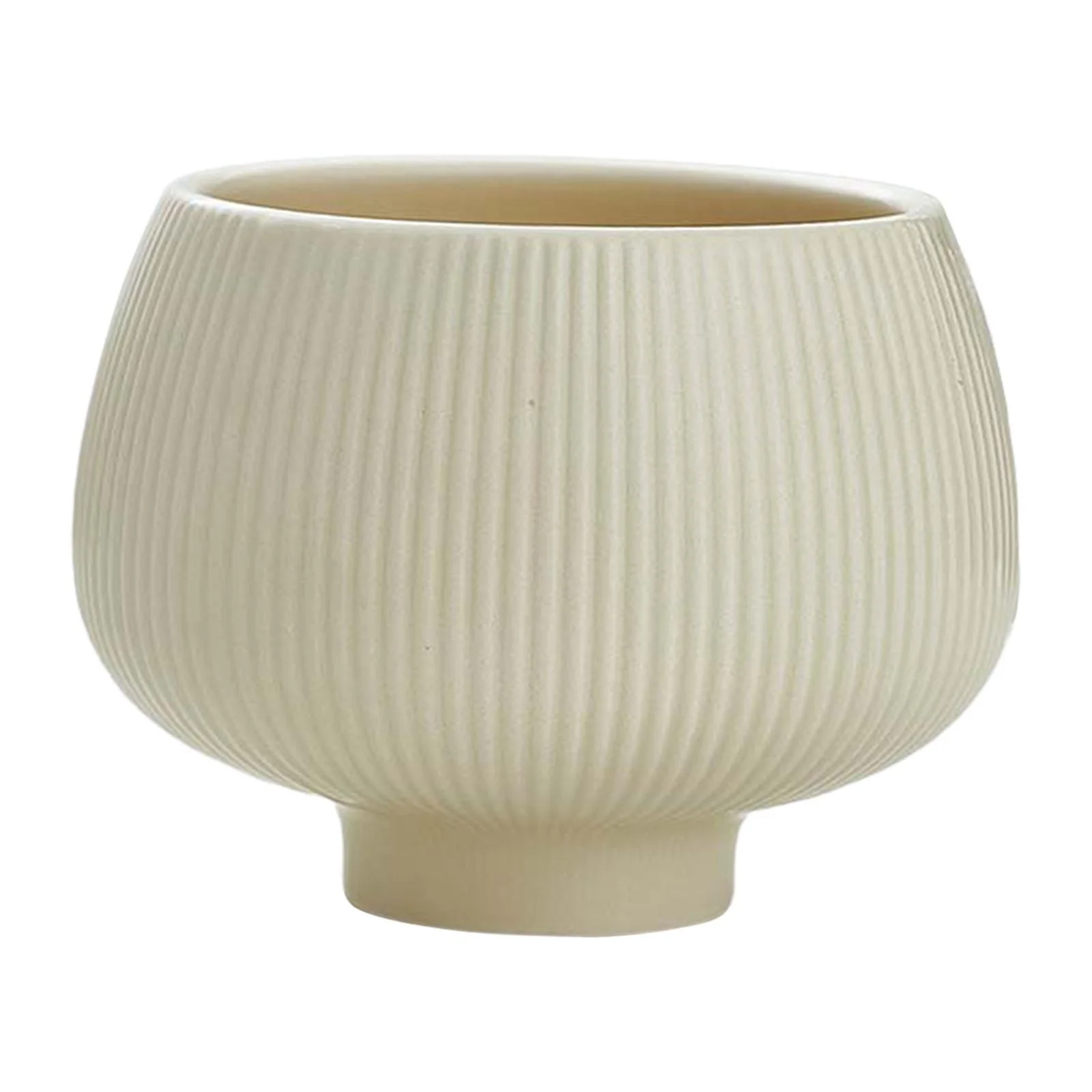 SunniMix Ceramic Planter Flower Vase Indoor Outdoor Garden Desk Planter Pot Plant Pot Beige