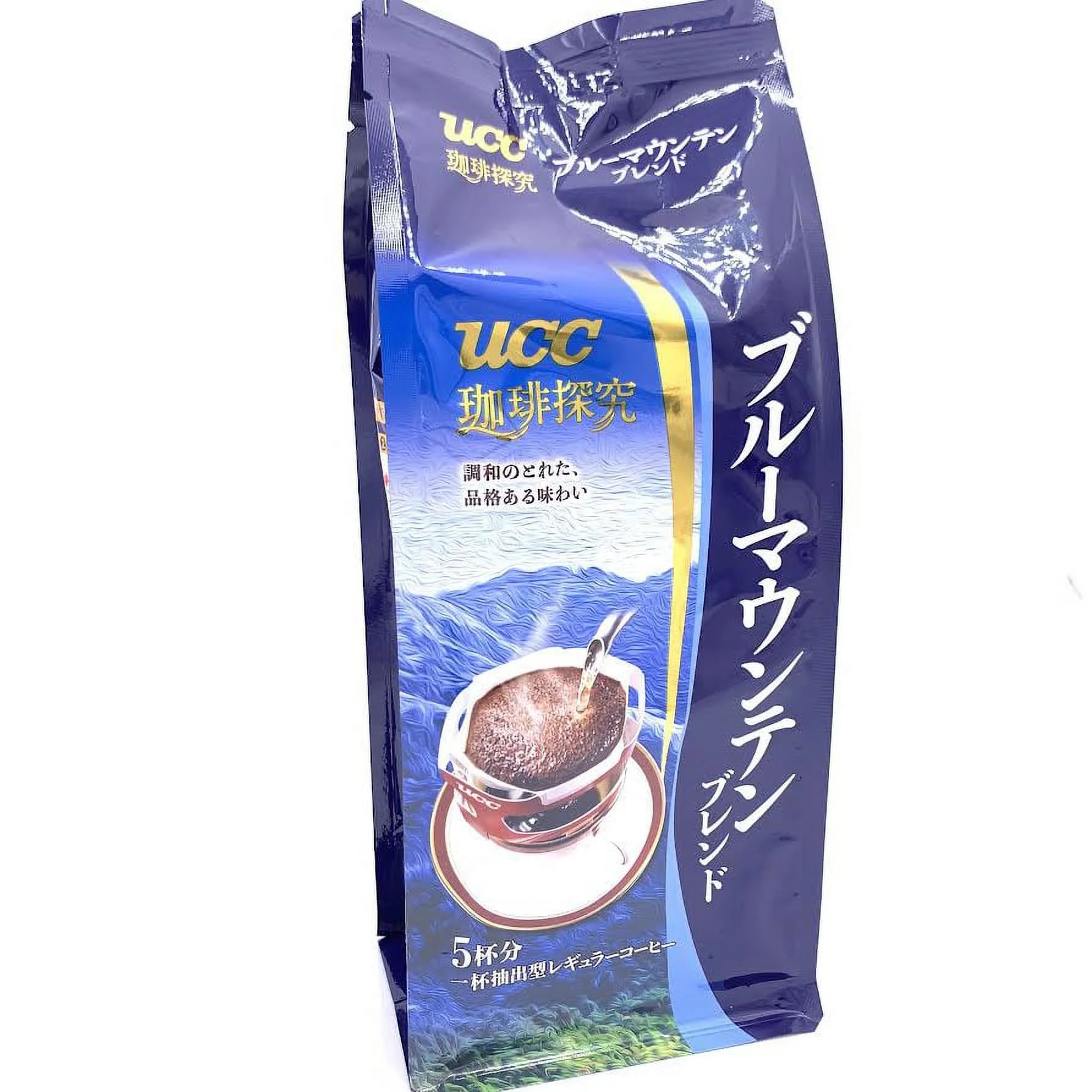 UCC Japan COFFEE TANKYU Blue Mountain Blend Drip Coffee, 5-Pack 40g