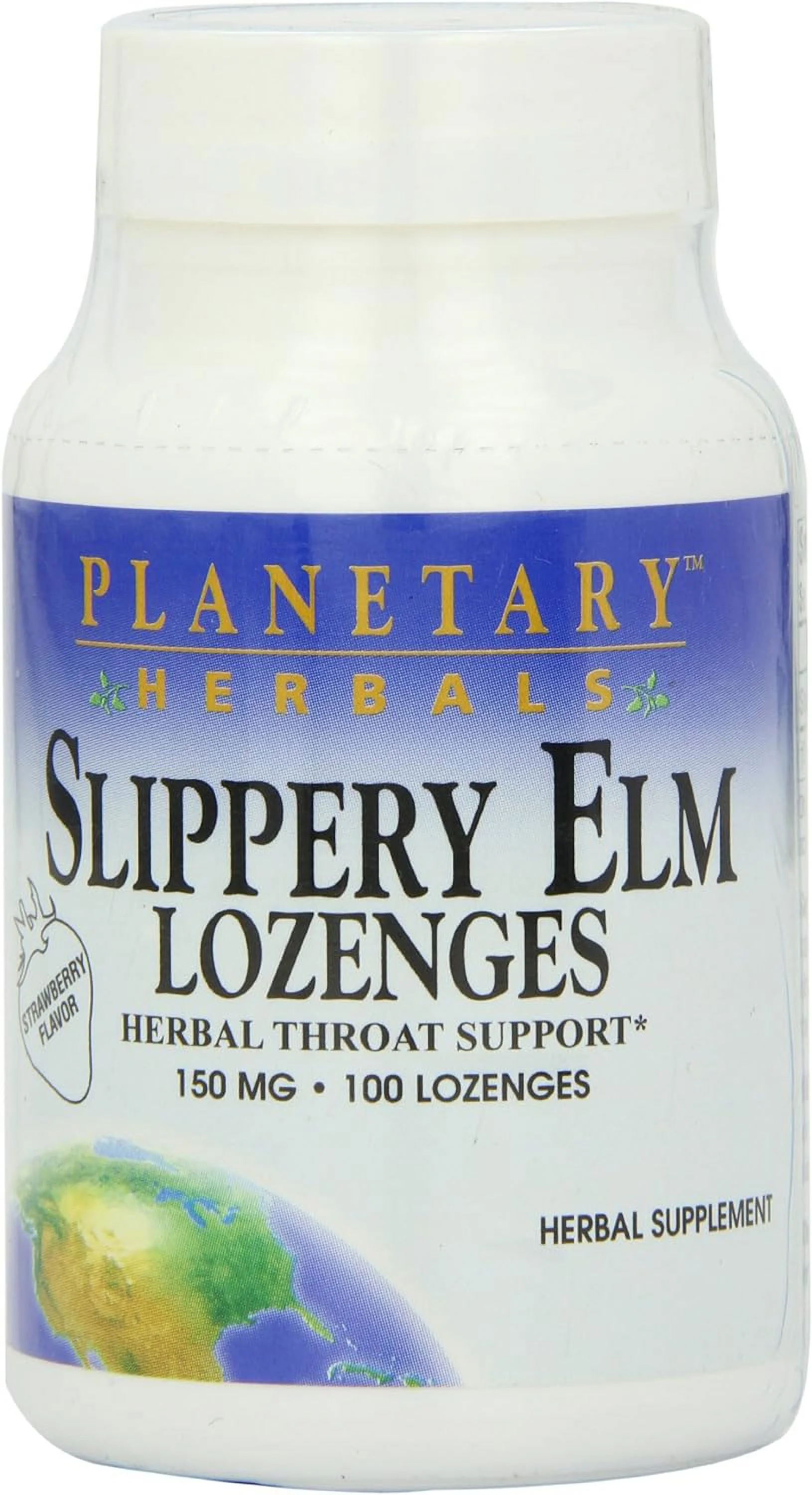 Planetary Herbals Slippery Elm Lozenges Strawberry 100 Lozenge