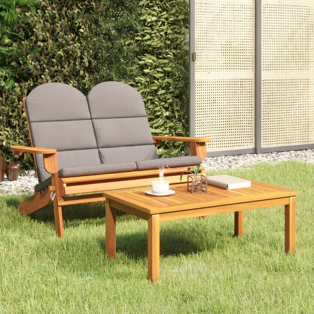 moobody 2 Piece Adirondack Patio Set Solid Wood Acacia