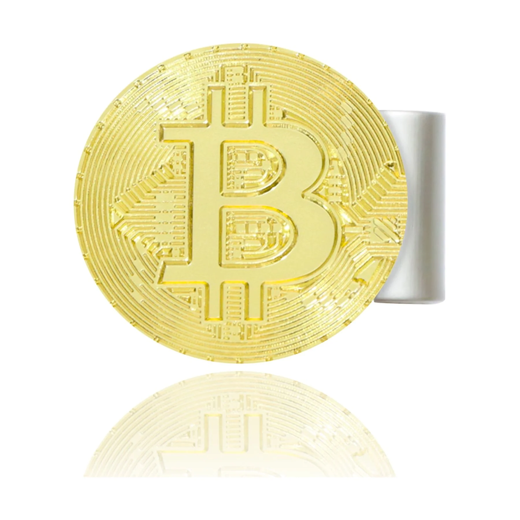 LeFeng 2pcs Bitcoin Golf Ball Marker with Magnetic Hat Clip Golf Accessories and Gift Ideas for Men and Women Golfer Removable Attaches Easily to Golf Cap