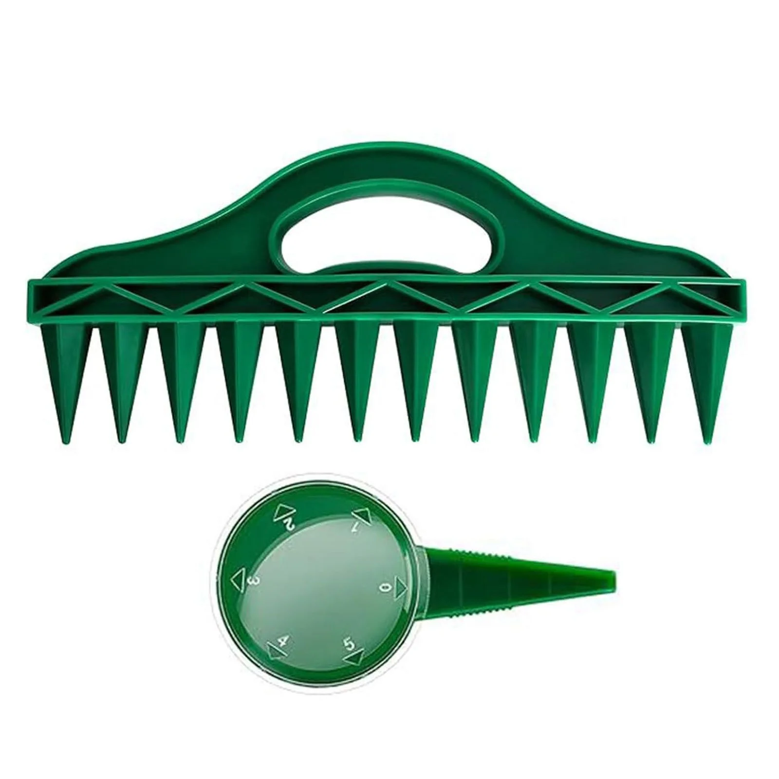 Bnnlsa Seed Disseminators 12 Holes Seed Dispenser with Handle Seed Garden Soil Spacers Tool Practical Efficient Seed Planter Tool Hand Seed Dibbler for and Bulbs (2Pcs)