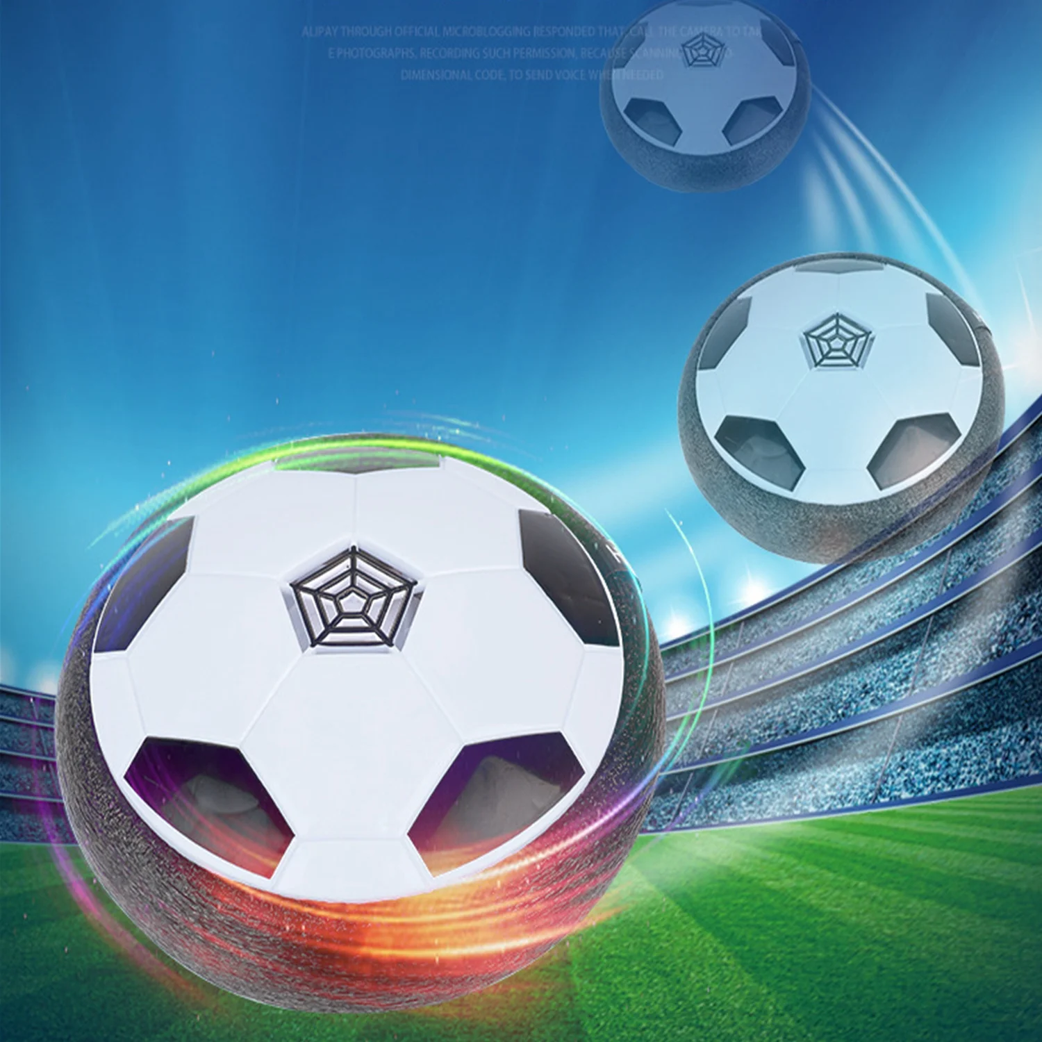 Huge Wave Hover Soccer Ball Toys for Boys & Girls, LED Soccer Ball with Foam Bumpers Indoor/Outdoor Games for Kids