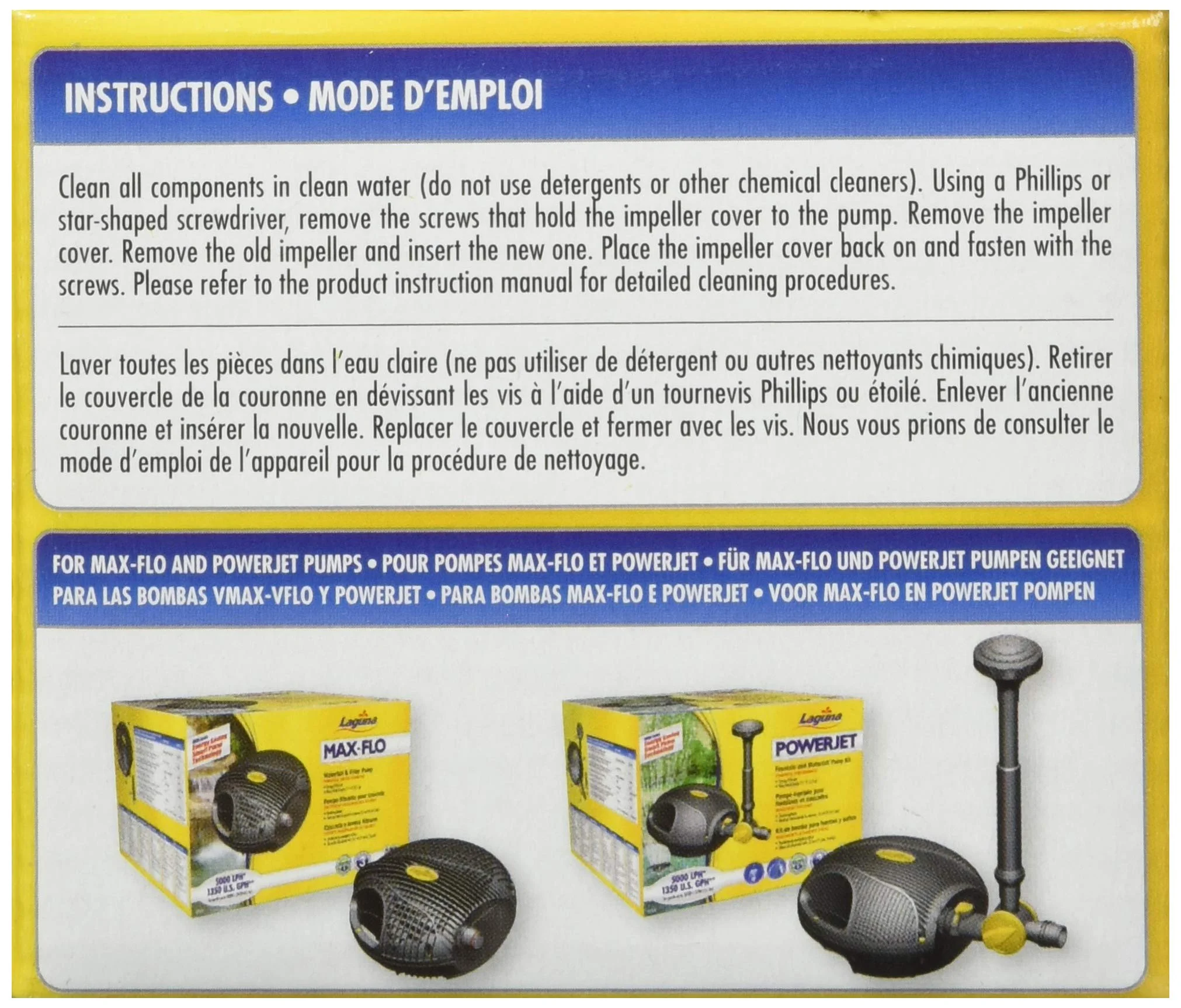 Laguna Impeller Assembly for PowerJet 900 Pump, the Max Flo 900 Pump, Water Garden Original 2000 Pond Pump and the PowerJet Original 2000 Pump