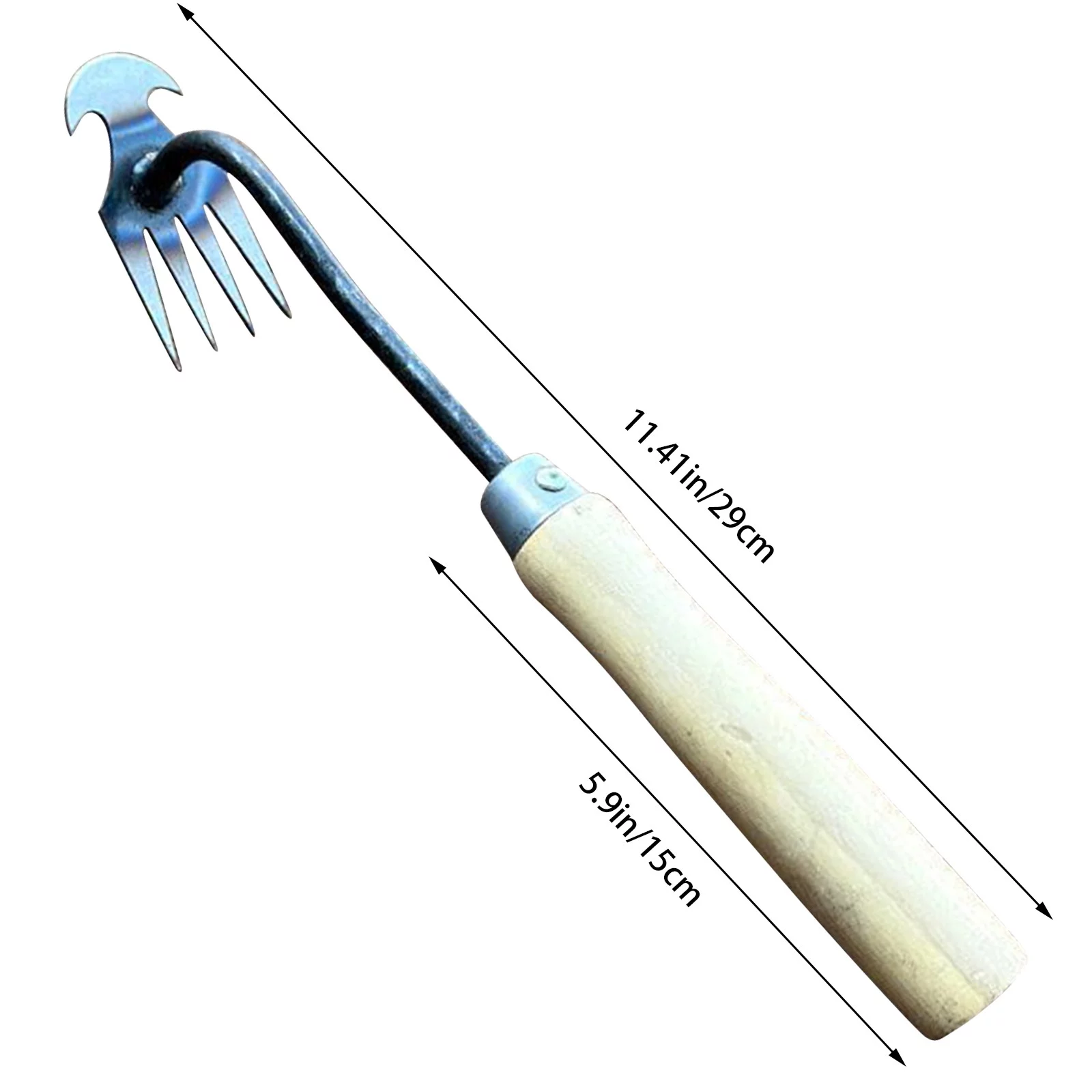 GuLuBin P1819 Hoe Weeding Artifact Rooting Weeding Tools Gardening Weeding Rake Steel Farm Tools Small Hoe Loose Soil Digging Wild Vegetables