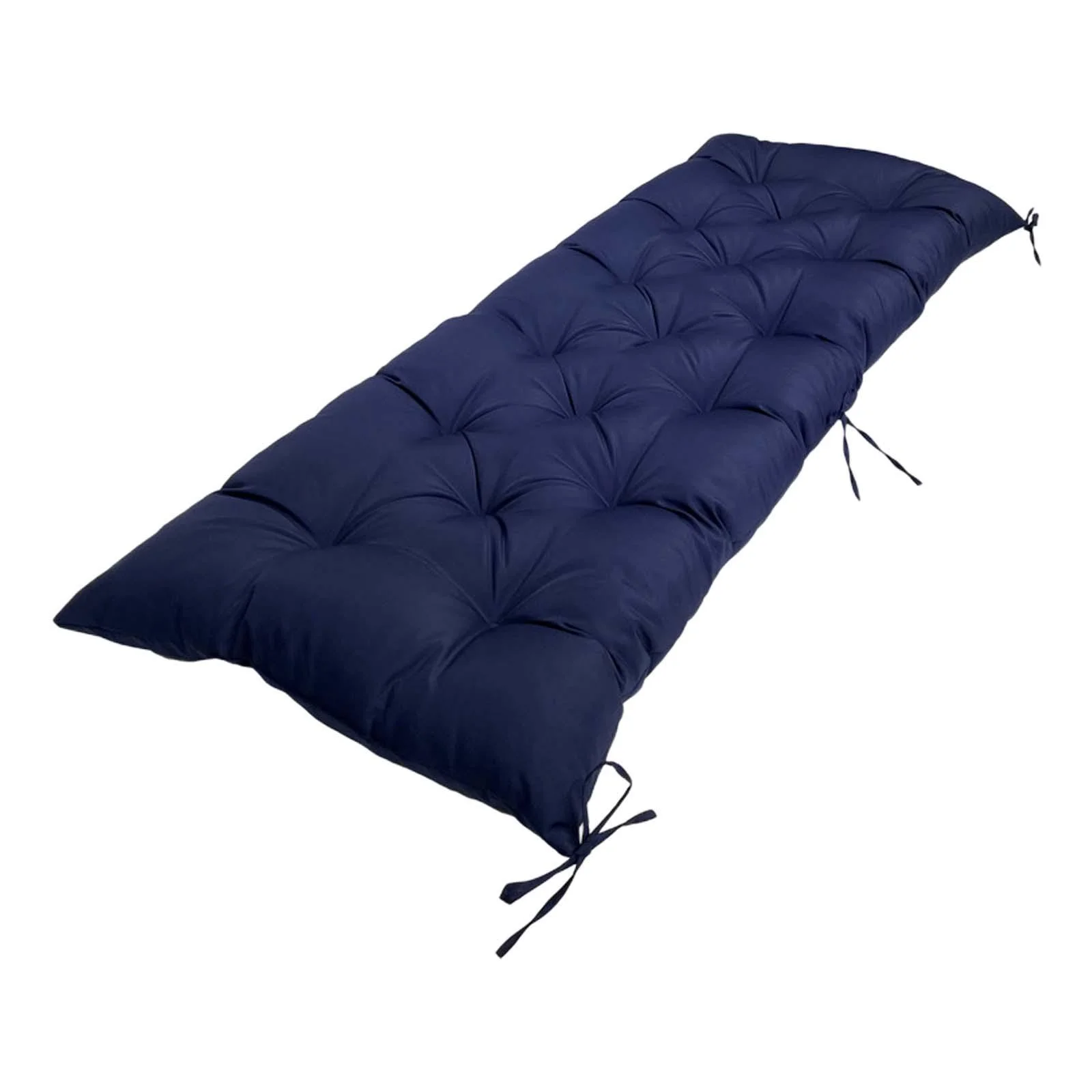 SunniMix Garden Bench Pad with Ties for Wicker Settee Porch Rockers Outdoor Furniture Navy