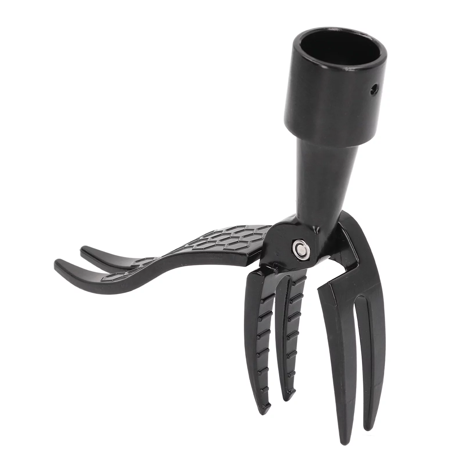 Stand Up Weed Puller Portable Aluminum Alloy Weed Picker 4 Claw Non Slip Weeding Head Tool