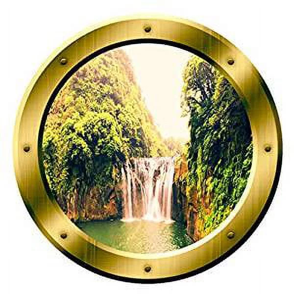 VWAQ Waterfall Wall Stickers Porthole Peel And Stick Decor VWAQ-GP13 (14