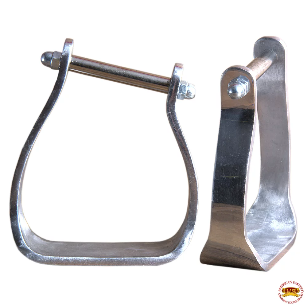 Horse Western Saddle Stirrup Tack Angled AluminiumÂ  Stirrups Hilason