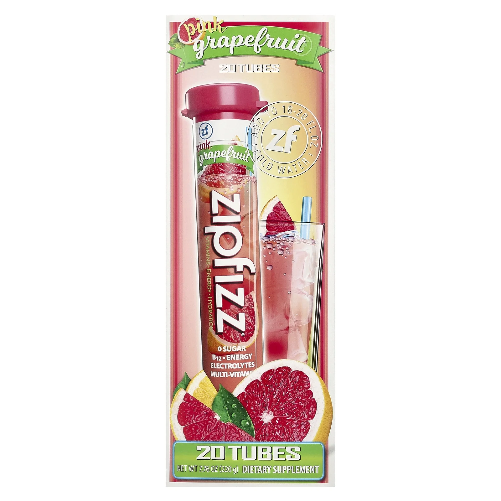 Zipfizz® Energy Drink Mix, Pink Grapefruit (20 ct)
