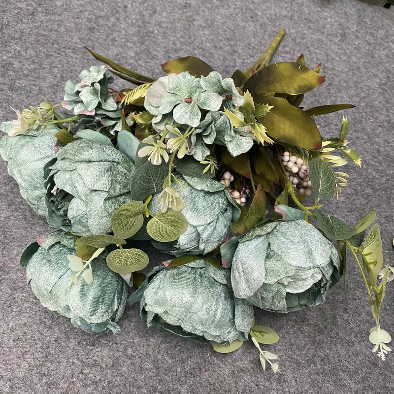 Diamond velvet peony wedding wedding road leading fake flower wall home living room desktop desktop simulation flower arrangement pot flowers