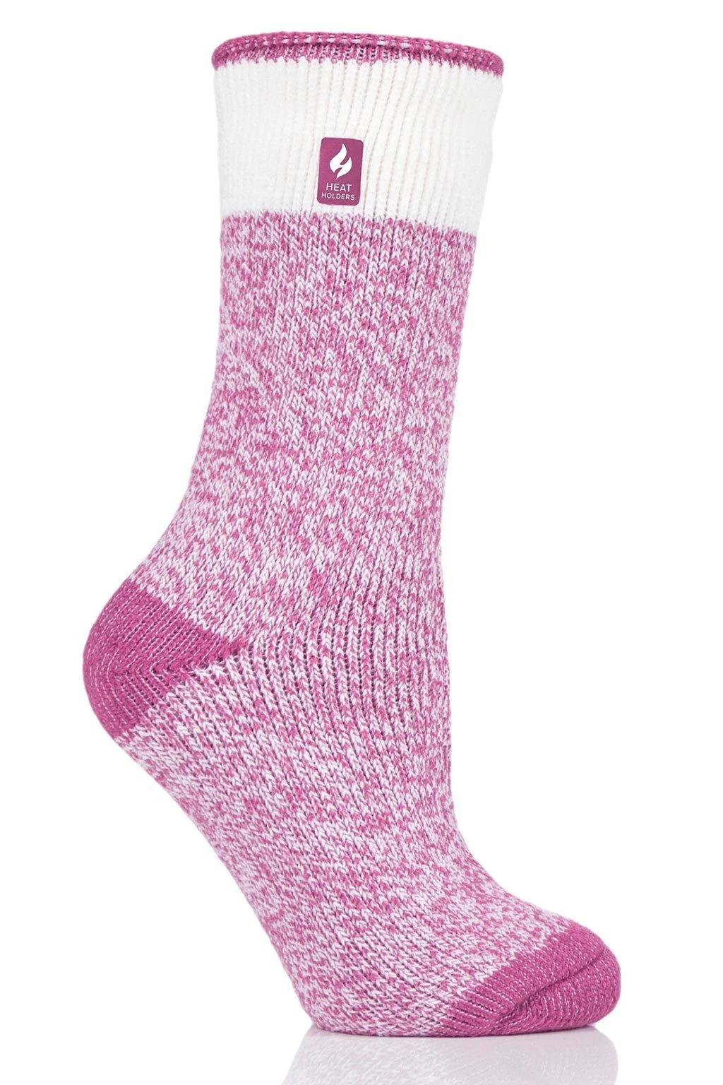 Heat Holder Women's Willow Block Twist LITE Socks| Warm + Soft, Hiking, Cabin, Cozy at Home Socks | 5X Warmer Than Cotton Socks