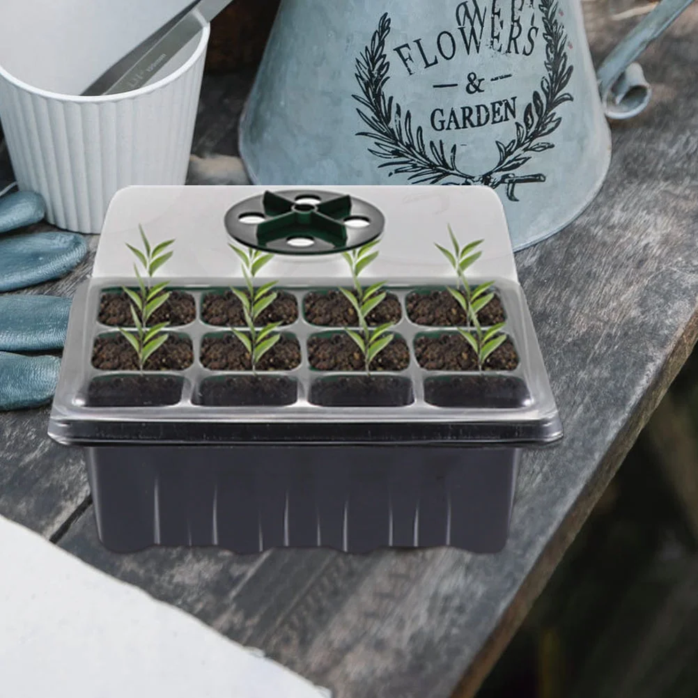 Seedling Tray Germination Greenhouse Planting Starter Container Propagation Vegetable 3 Pcs