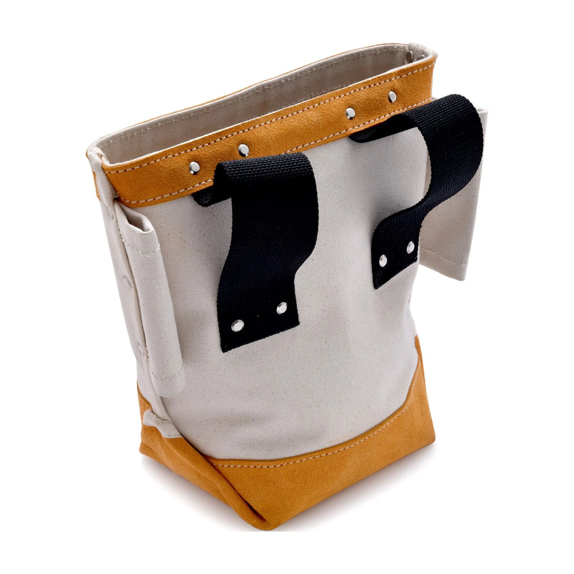 97515 - Bolt Bag with 2 Bull-Pin Loops in Canvas and Suede Leather Combination | Style n Craft