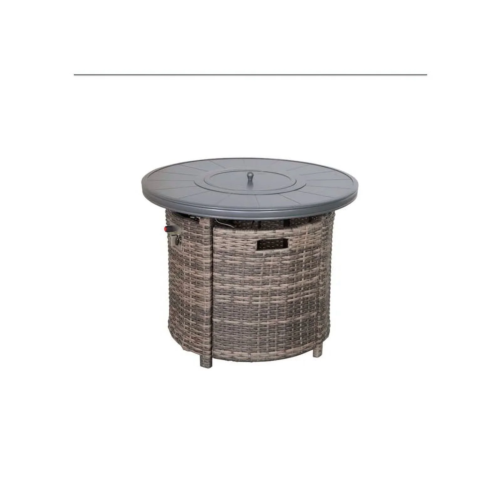 Living Source International 25'' H x 32'' W Outdoor Fire Pit Table with Lid