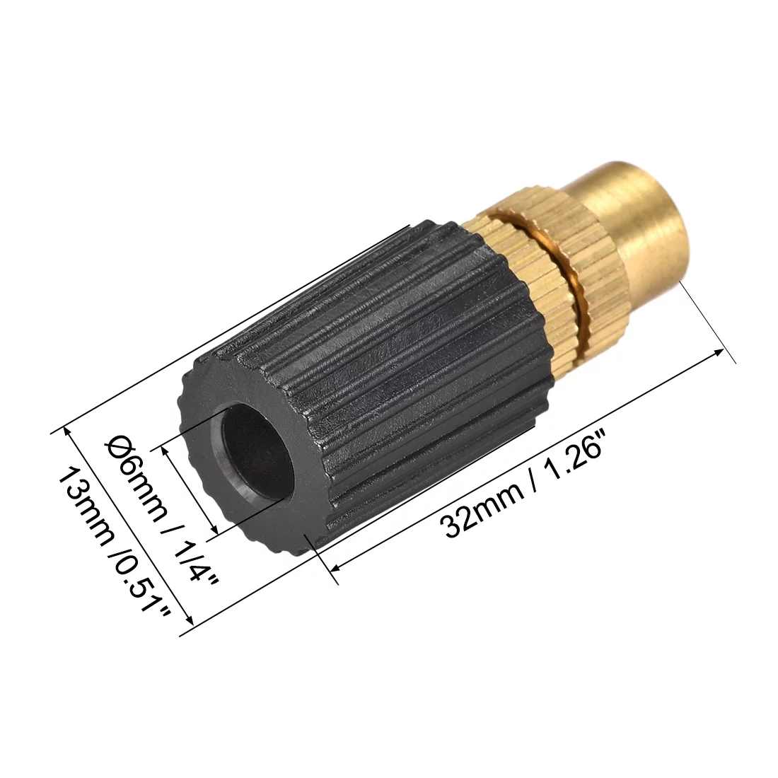 Adjustable Spray Dripper, 6mm Interface Dia Copper Atomization Sprinklers for Garden Irrigation 10 Pcs