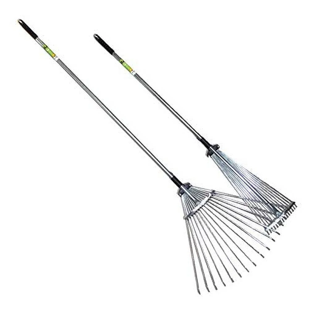Adjustable Garden Leaf Steel Rake for Quick Up of Lawn and Yard {1pc}
