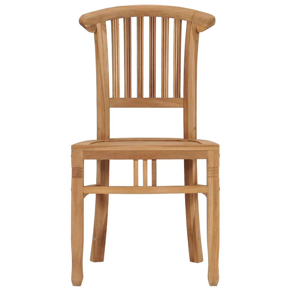 Tomshoo Patio Chairs 2 pcs Solid Teak Wood
