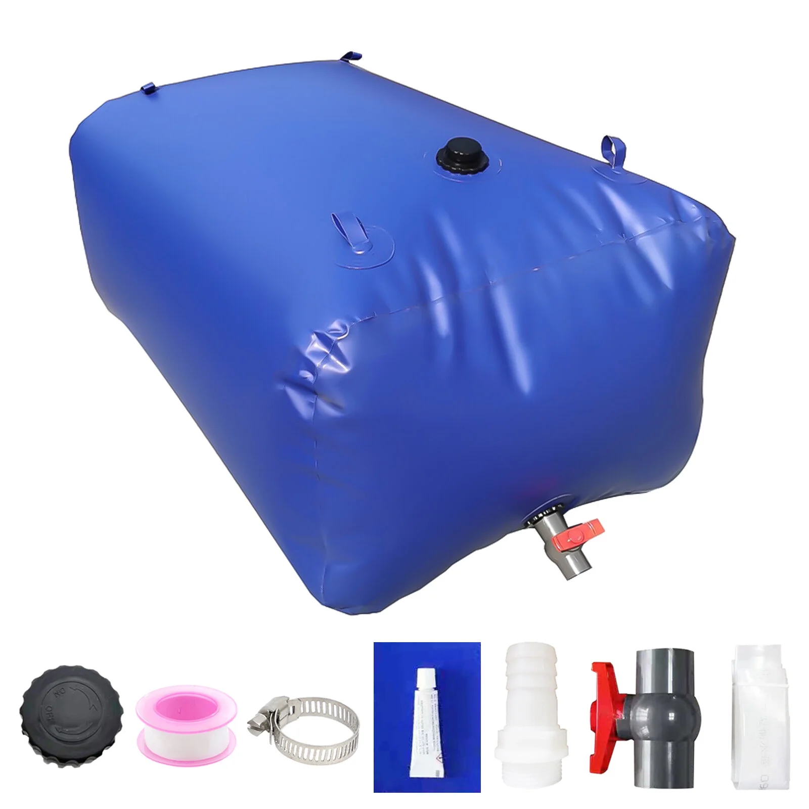 Large Capacity Water Storage Bladder 110L / 29.06Gal Foldable Portable Water Tank Camping Garden Drought Resistance Collapsible Emergency Soft Water Bag for Agricultural Irrigation Outdoor
