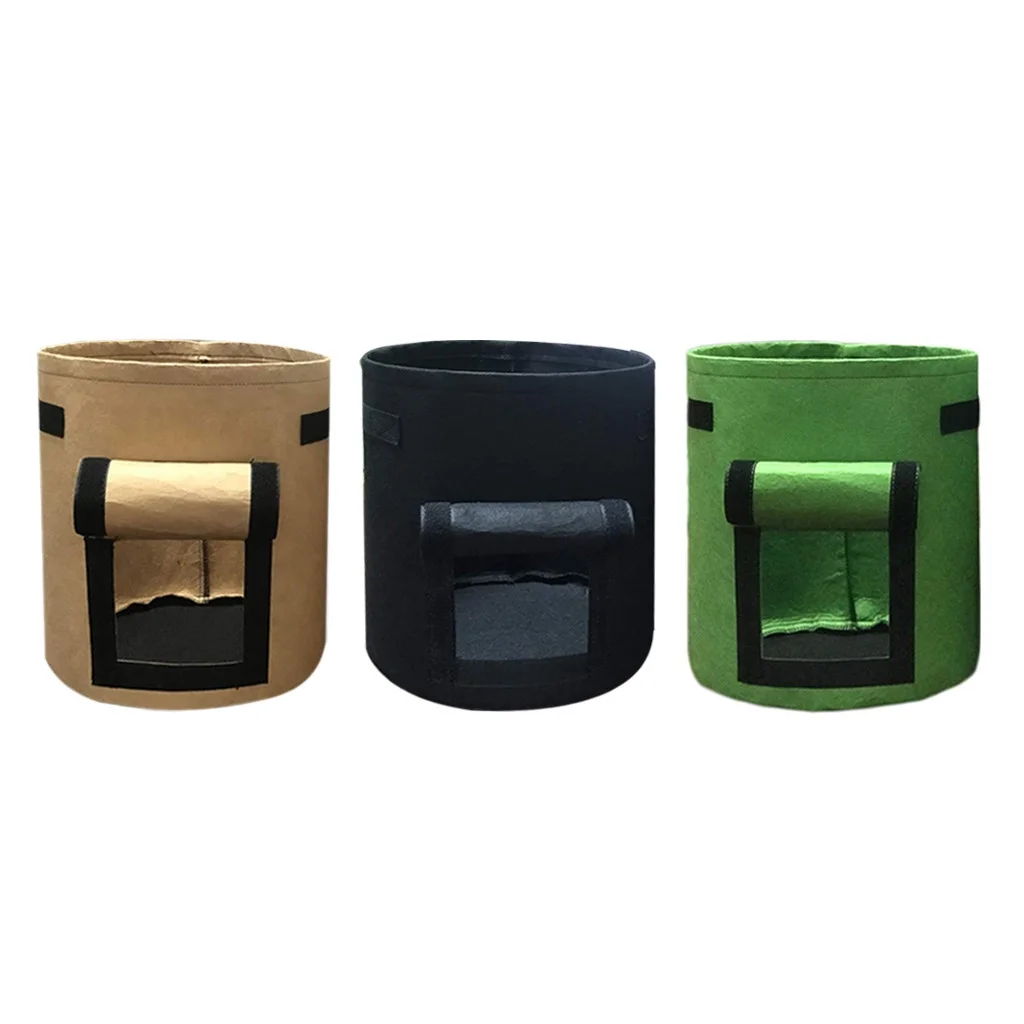 iju7gthy Bird Feeders for Outdoors with Pole Modern 4th of July Indoor 3Pcs Grow Bags Nonwoven Cloth Pot Gardening Vegetable,Potato Planter Bag