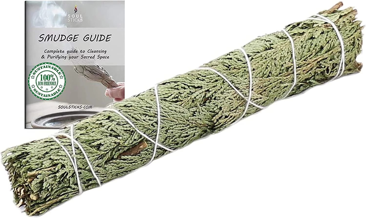 9 Inch Cedar Smudge Stick for Home Cleansing & Negative Energy Clearing | Large Smudging Wands Meditation Purification