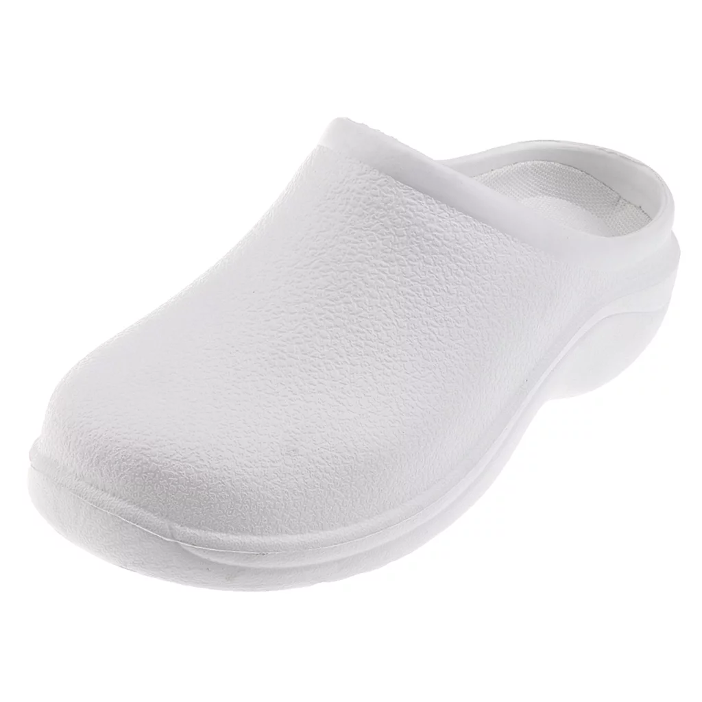 Men Women Cook Nurse Shoes Clogs Strapless 40 White