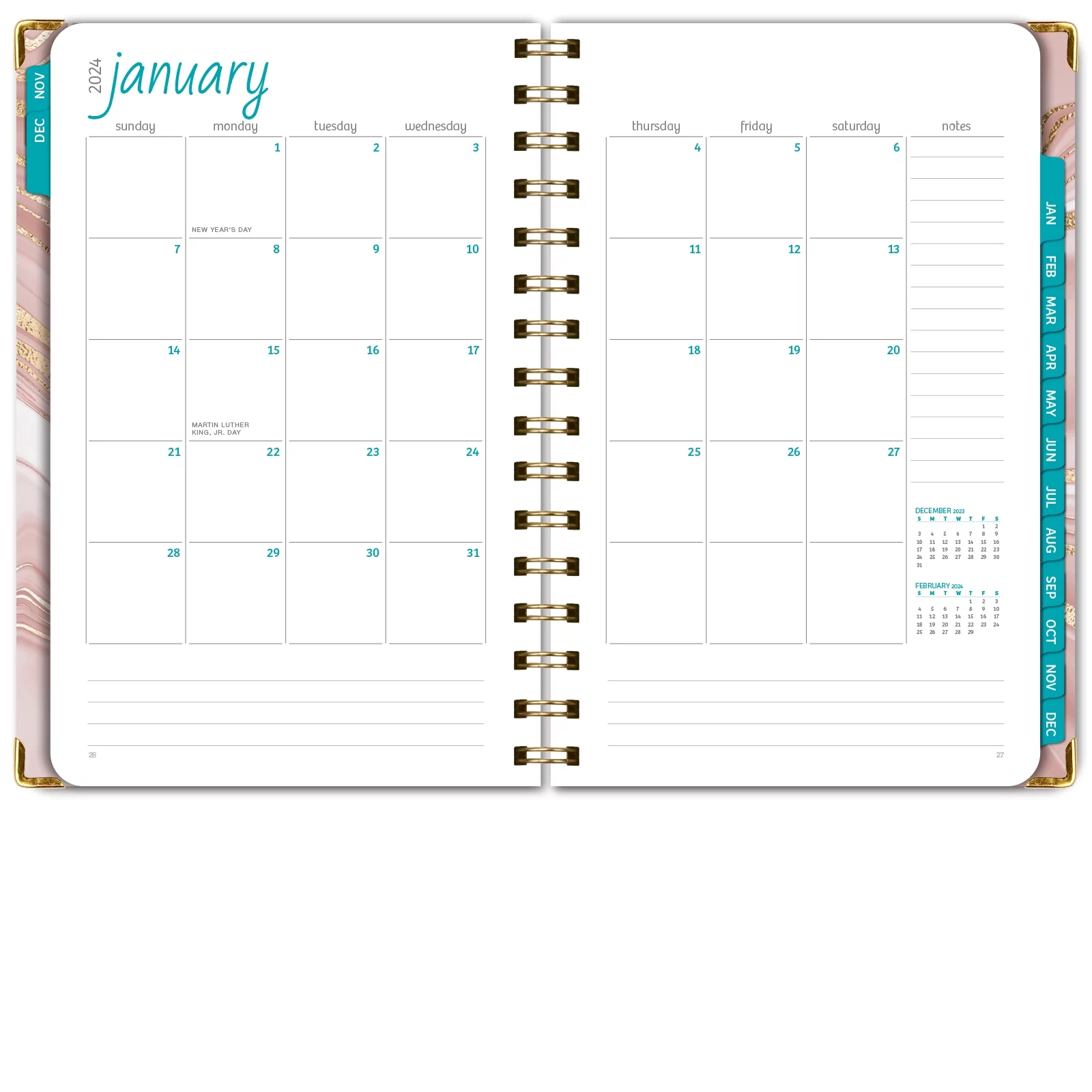 Hardcover CY 2024 Fashion Planner - 5.5