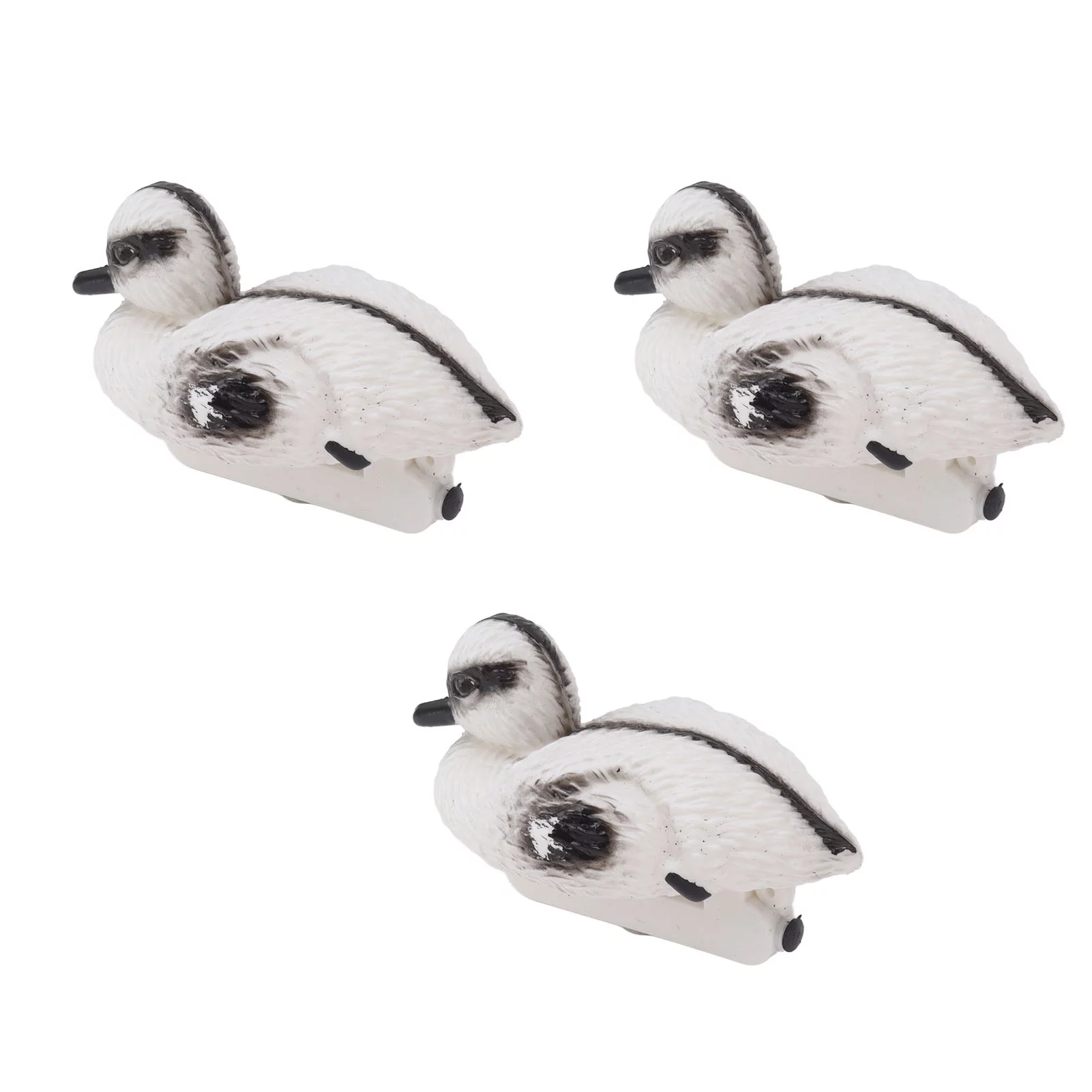 Ouitble Floating Yellow Duckling Statue, 3Pcs Realistic Plastic Duck Fish Pond Ornament for Garden Swimming Pool Fishing Pond Water Decoration (Type C)