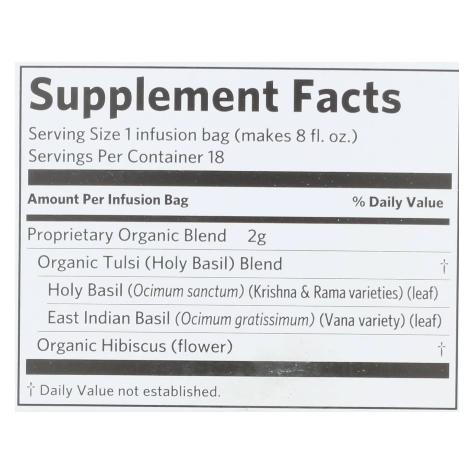 Organic India - Tulsi Hibiscus - Case of 6 - 18 CT