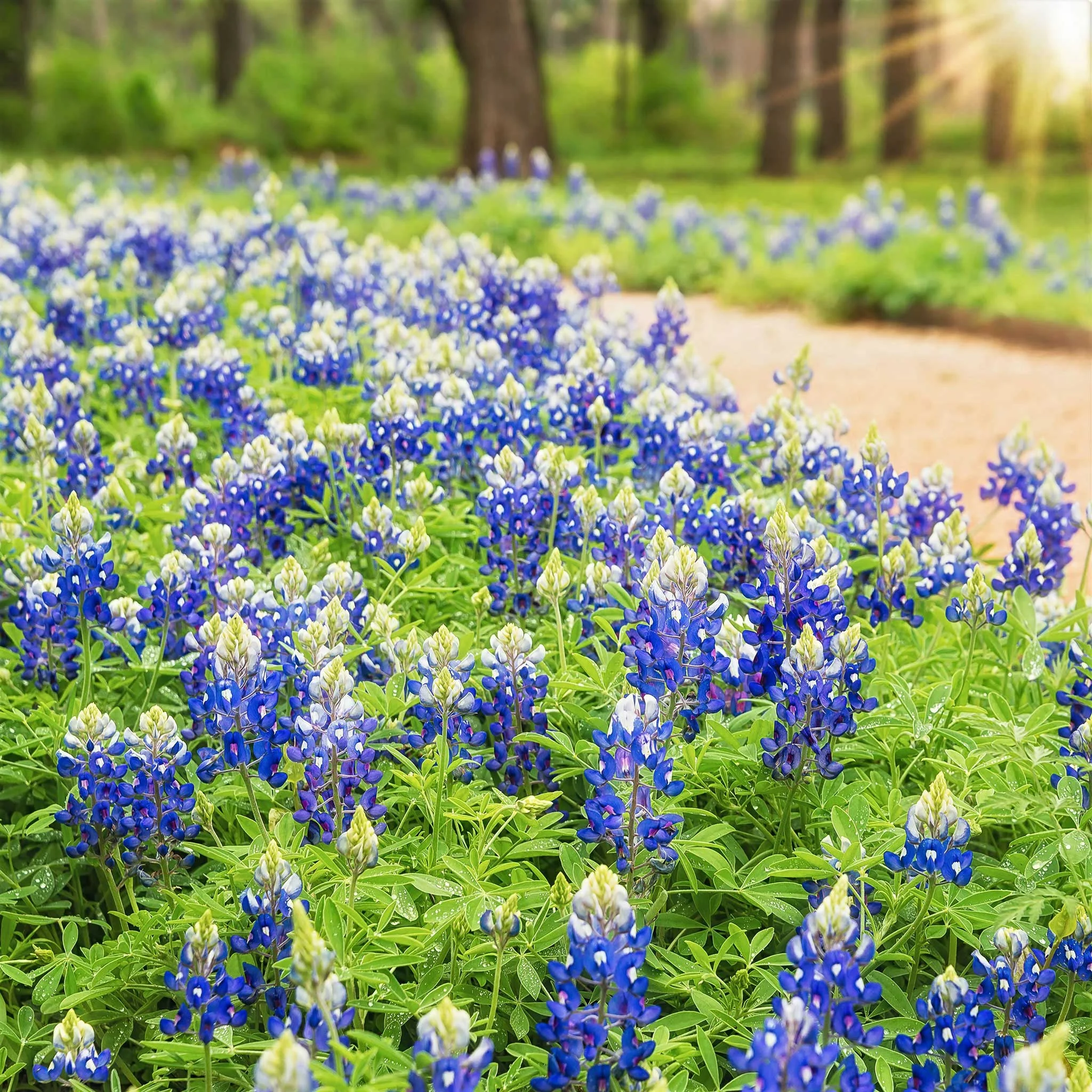 Texas Bluebonnet Seeds - 1 Ounce - Blue Flower Seeds,  Heirloom Seed  Attracts Bees, Attracts Butterflies, Attracts Hummingbirds, Attracts Pollinators, Easy to Grow & Maintain, Fragrant, Container