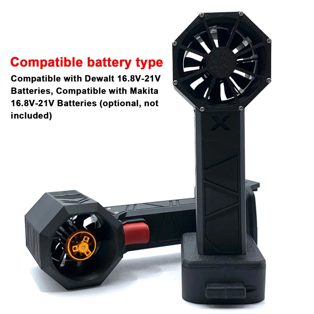 Anself Handheld Turbofan 700W Dust Blower, Compatible with /Makita Batteries for Powerful Cleaning