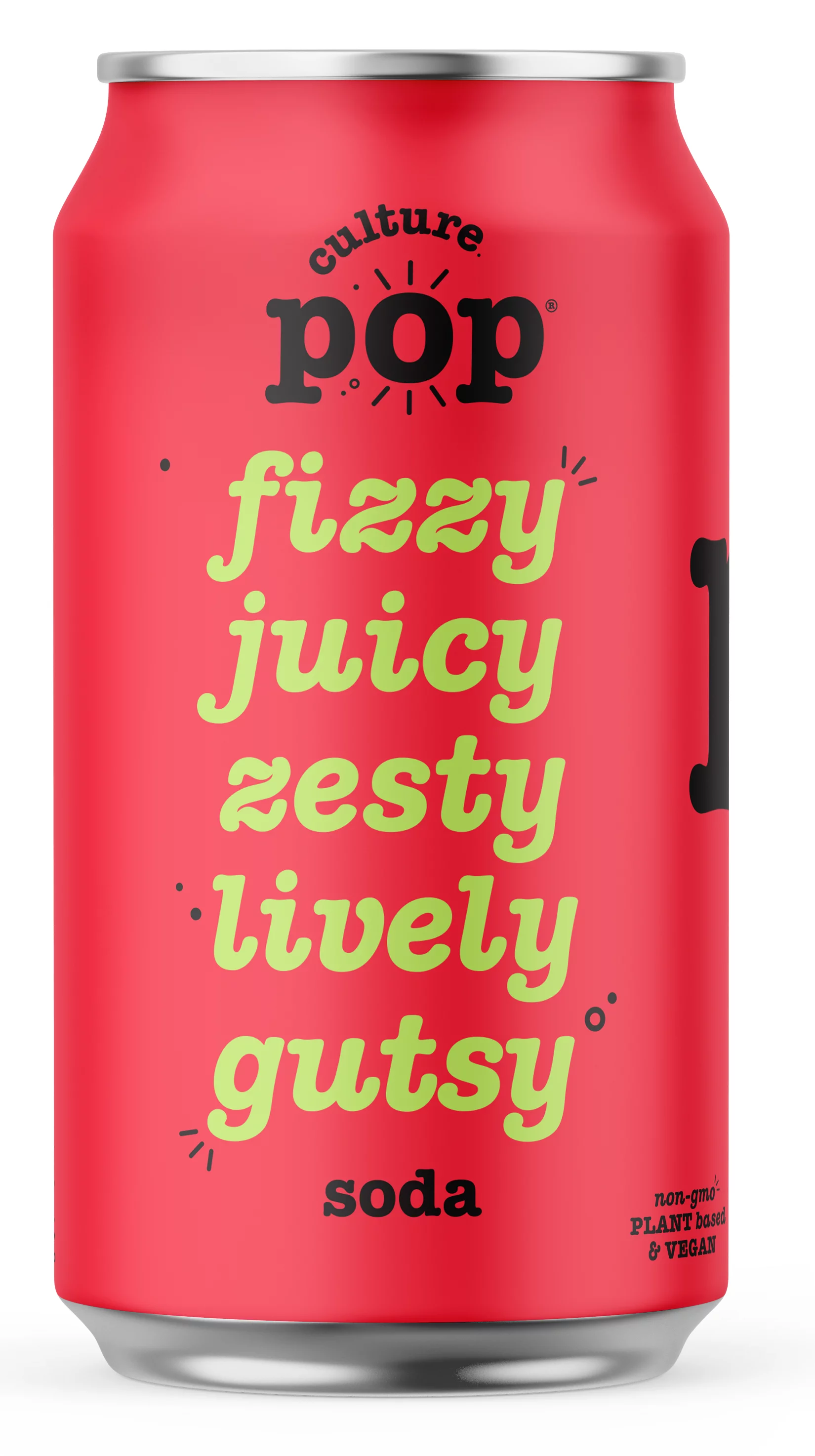 Culture Pop Sparkling Probiotic Soda, Watermelon Lime, 12 Fl Oz Cans (Pack of 12)