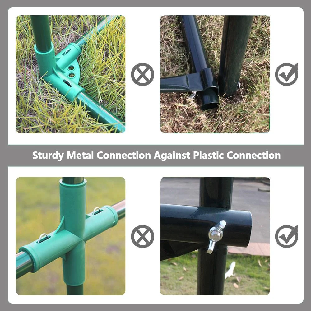 UBesGoo 20' x10' x7'  Walk-In Tunnel Greenhouse w/ Roll up Backyard Green