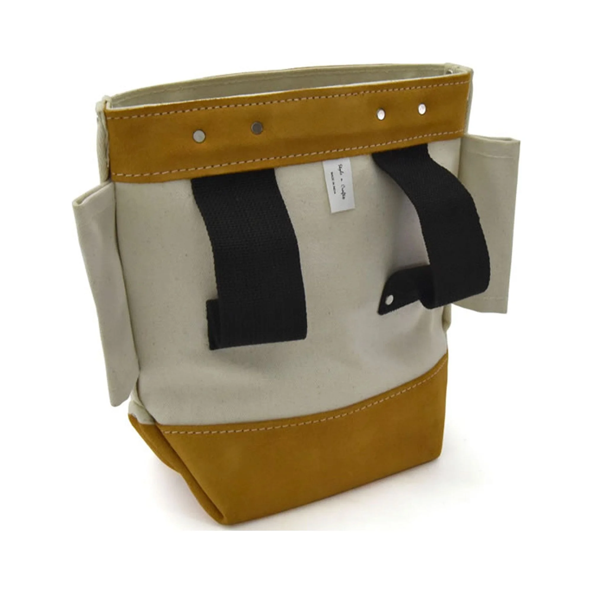 97515 - Bolt Bag with 2 Bull-Pin Loops in Canvas and Suede Leather Combination | Style n Craft