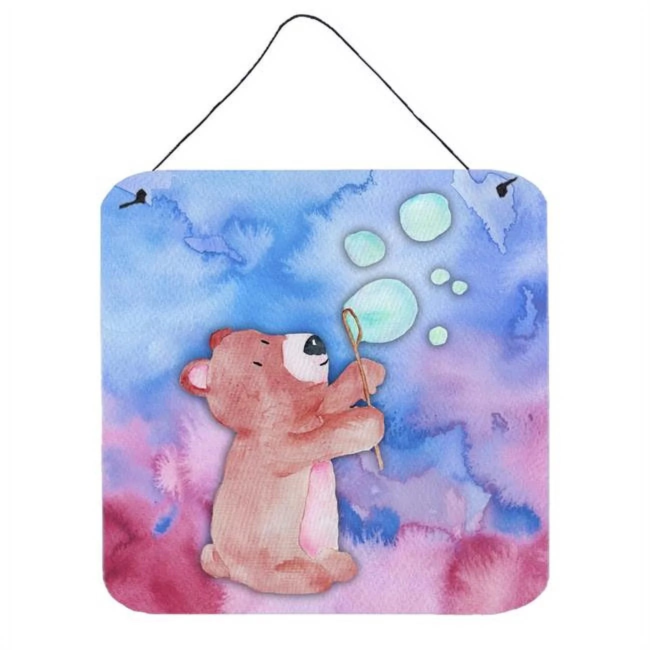 Bear & Bubbles Watercolor Wall or Door Hanging Prints