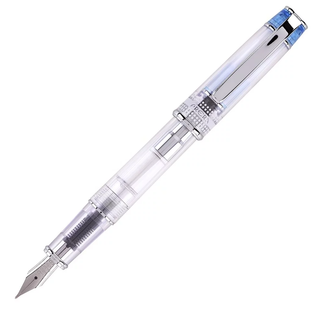 Pilot Prera Fountain Pen - Light Blue & Clear Body - Medium Point