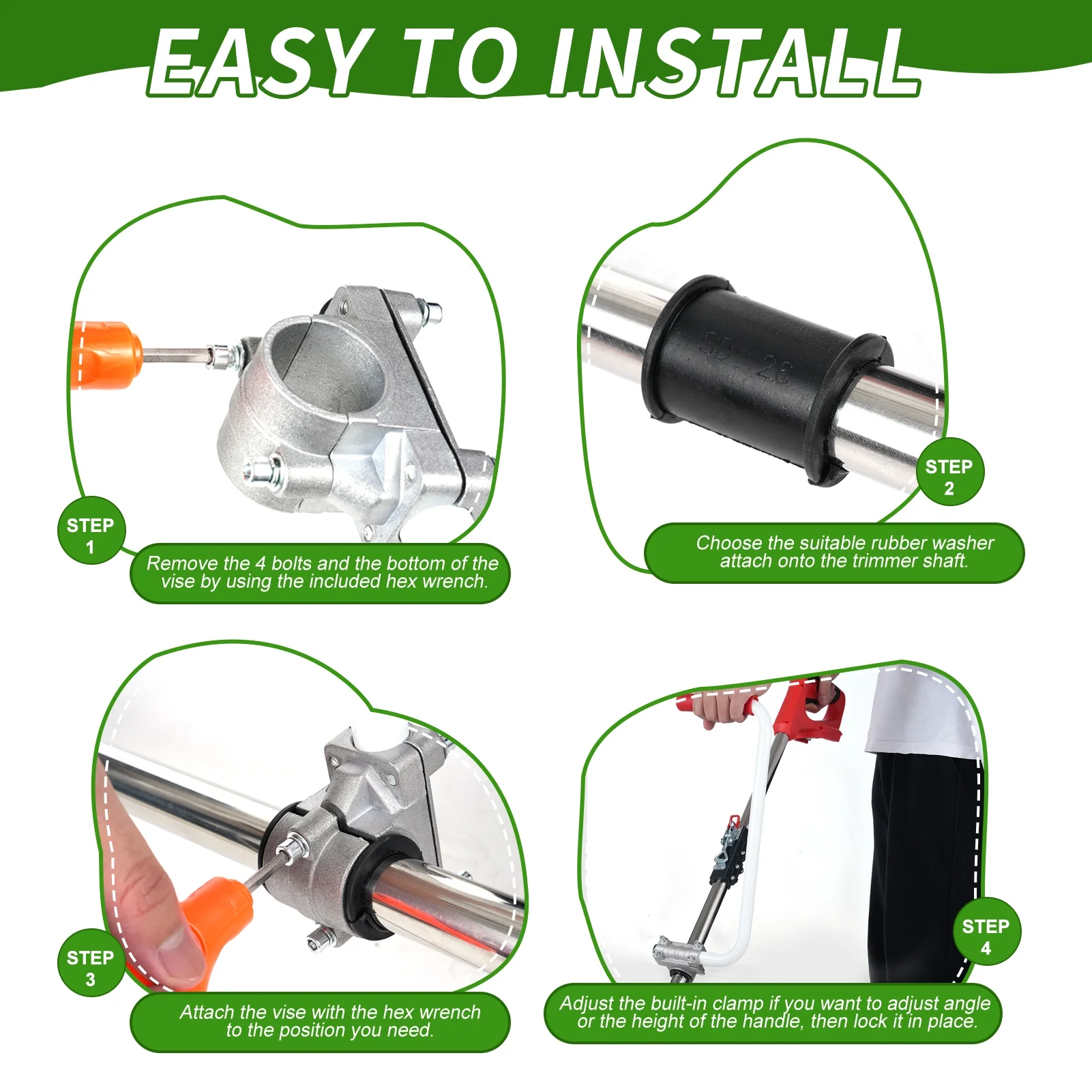 Tool handle,Handle Handle Clamp Lawn Tool Of Mower Handle With Handle Lawn Handle Care Cousopo Weed Eater Handle Auxiliary Handle