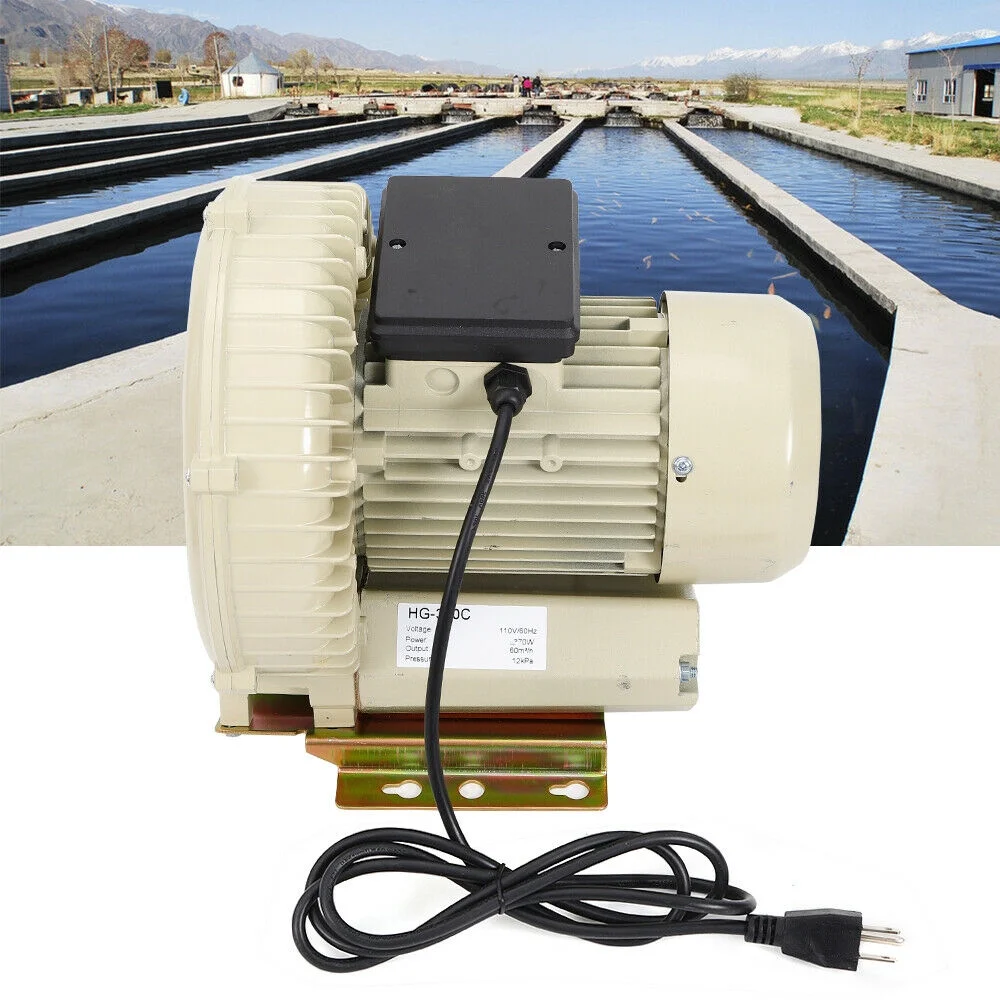 DENEST Industrial Fish Pond Air Blower Aquaculture Air Pump Blower Vacuum Pump 370W