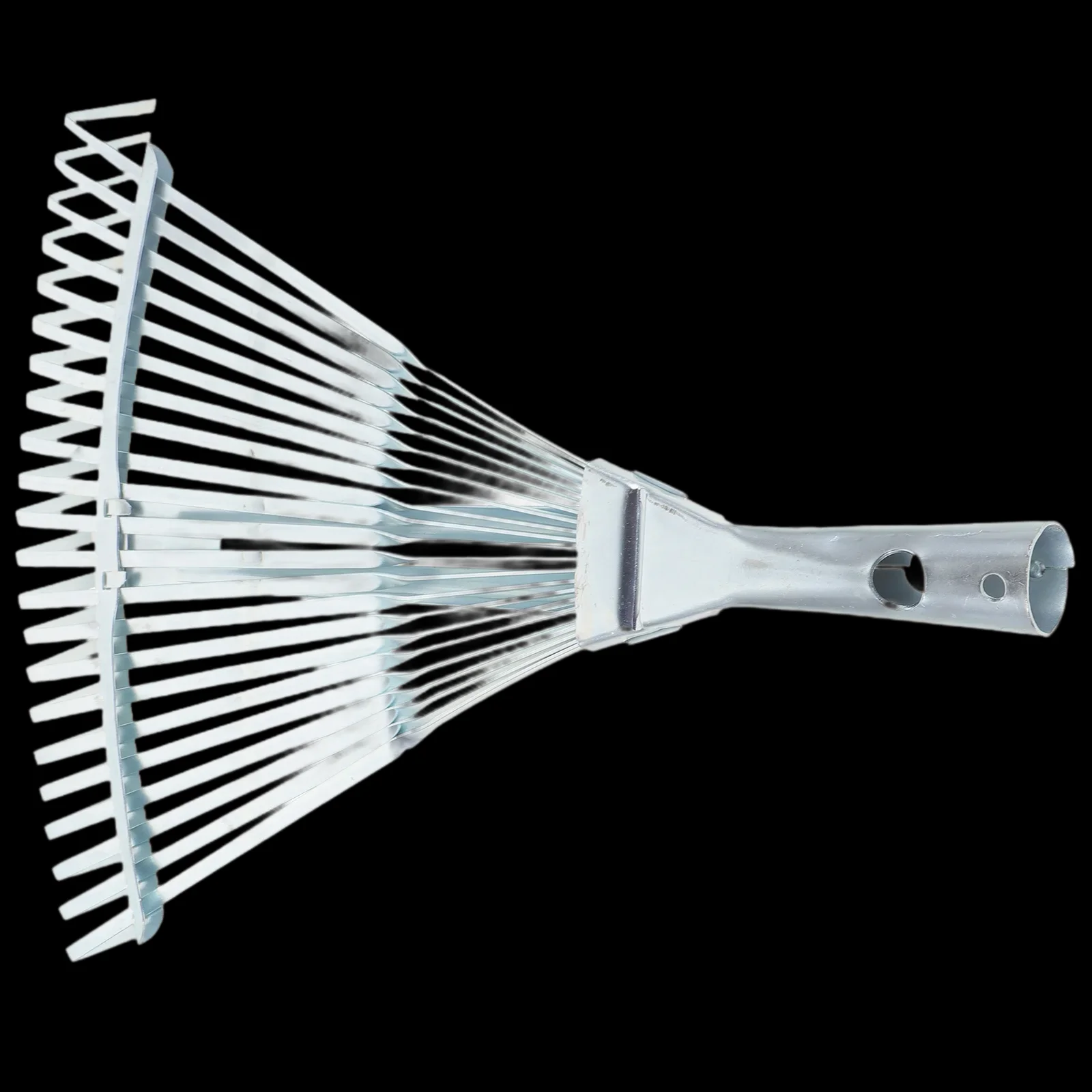 SunniMix Garden Leaf Rake Folding Metal Rake for RV Camping Garden Cleaning Gardening