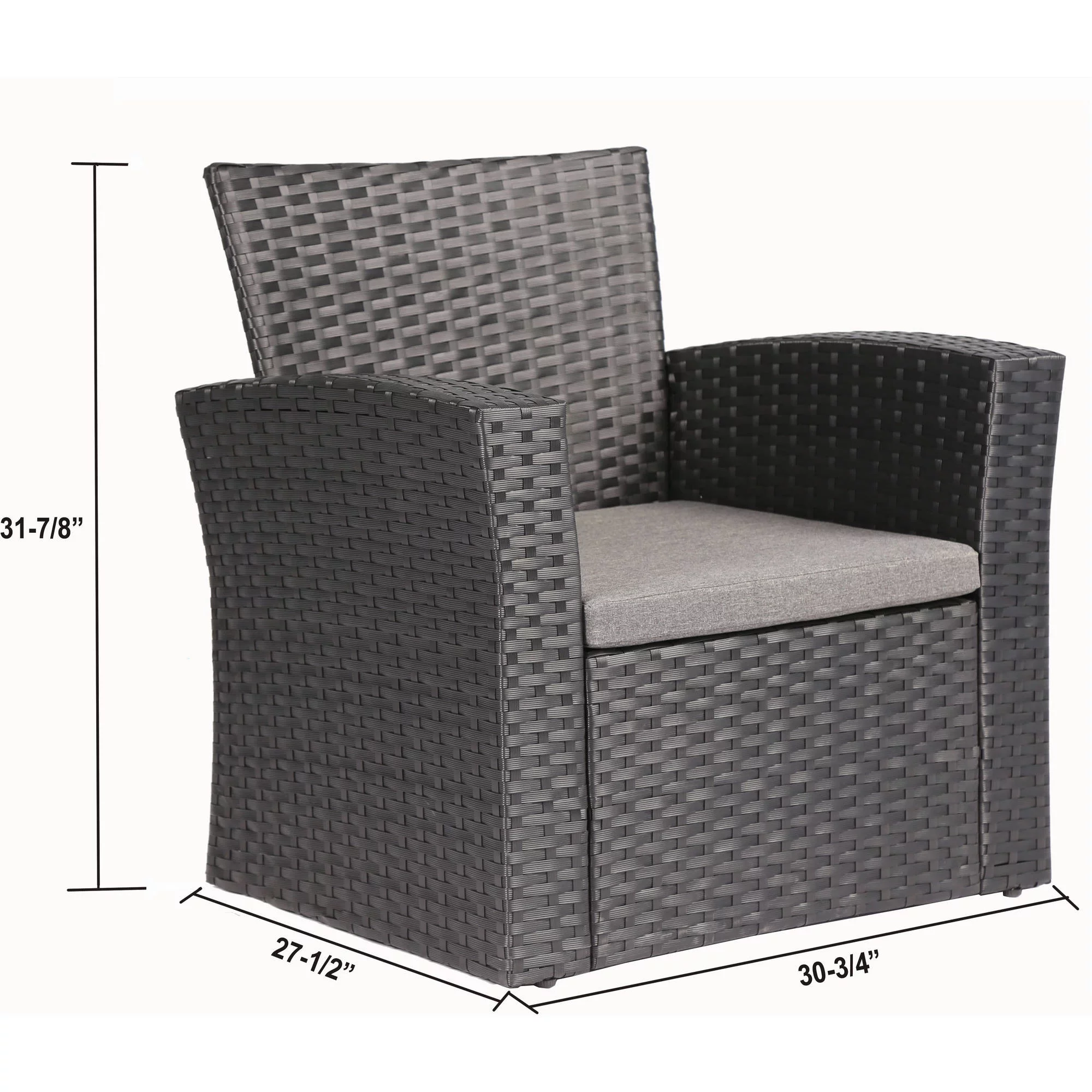 Baner Garden Complete Patio 4 Piece Rattan Wicker Conversation Set