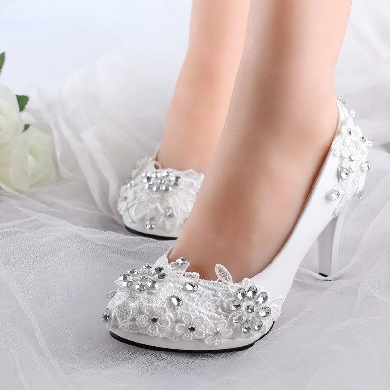 Wedding Dress Shoes, Plus Size High Heels