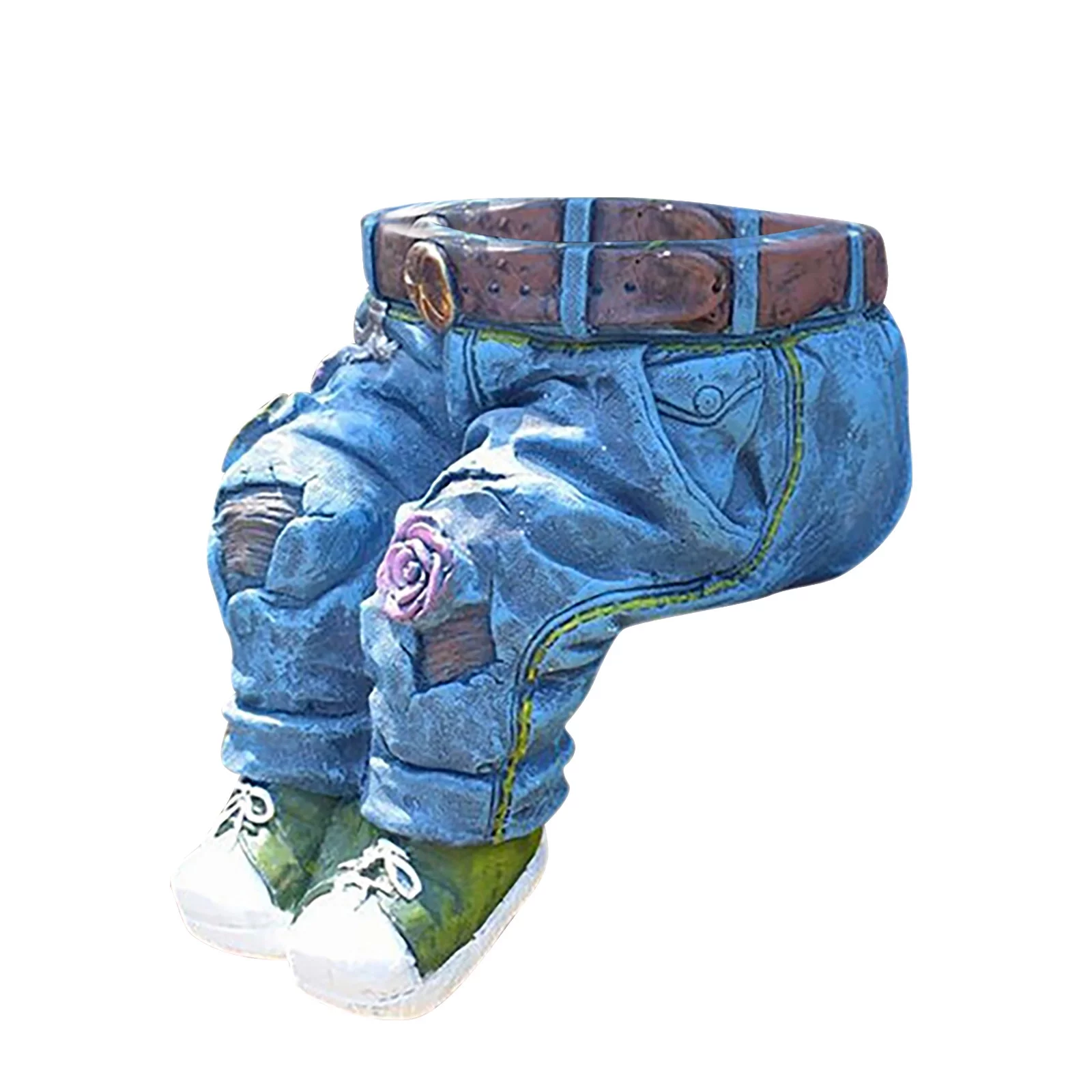 Fridja Denim Pants Resin Flower Pot Garden Denim Flower Pot Decoration Ornaments for Home